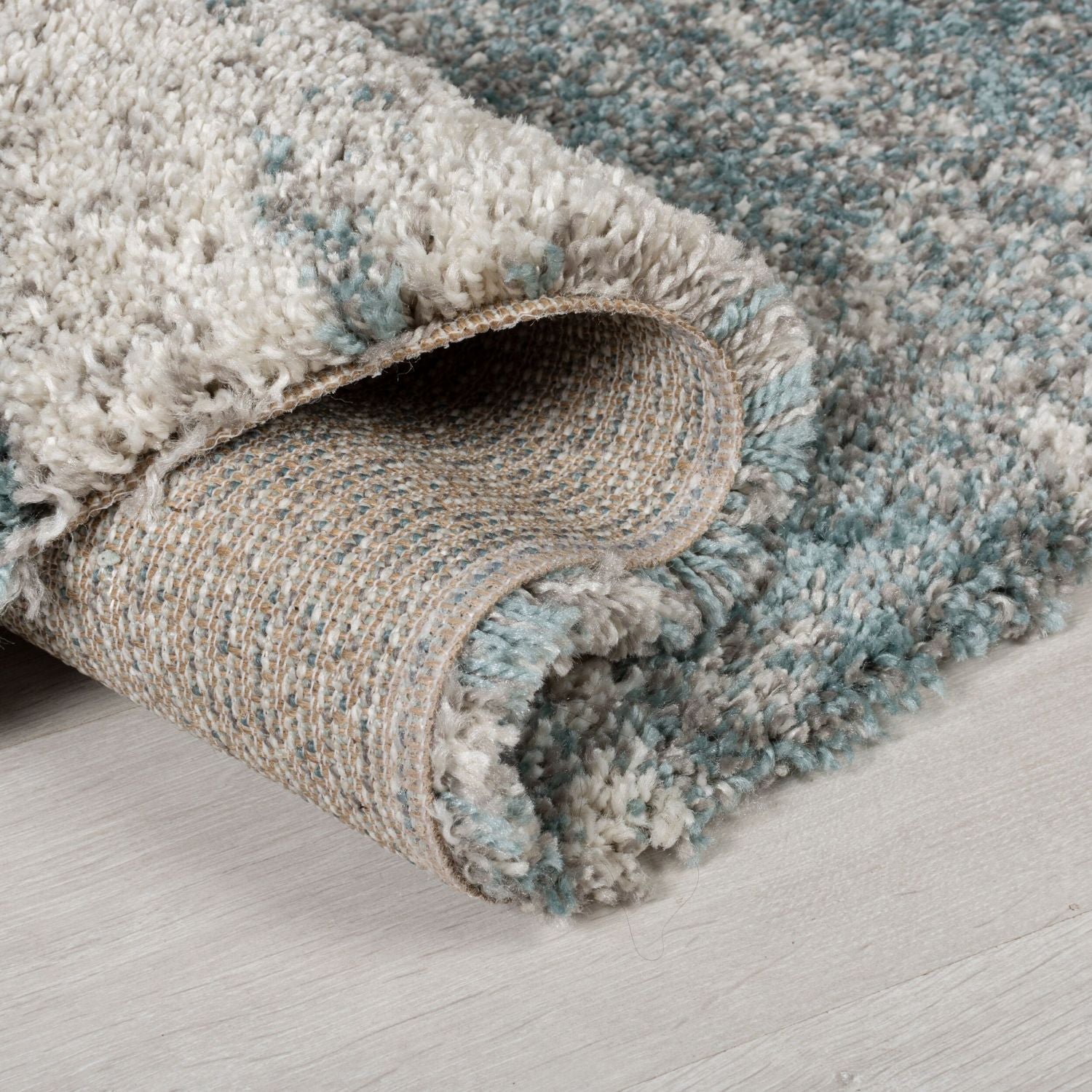 Blauw Tapijt Hoogpolig Vloerkleed - Omid Scandinavian