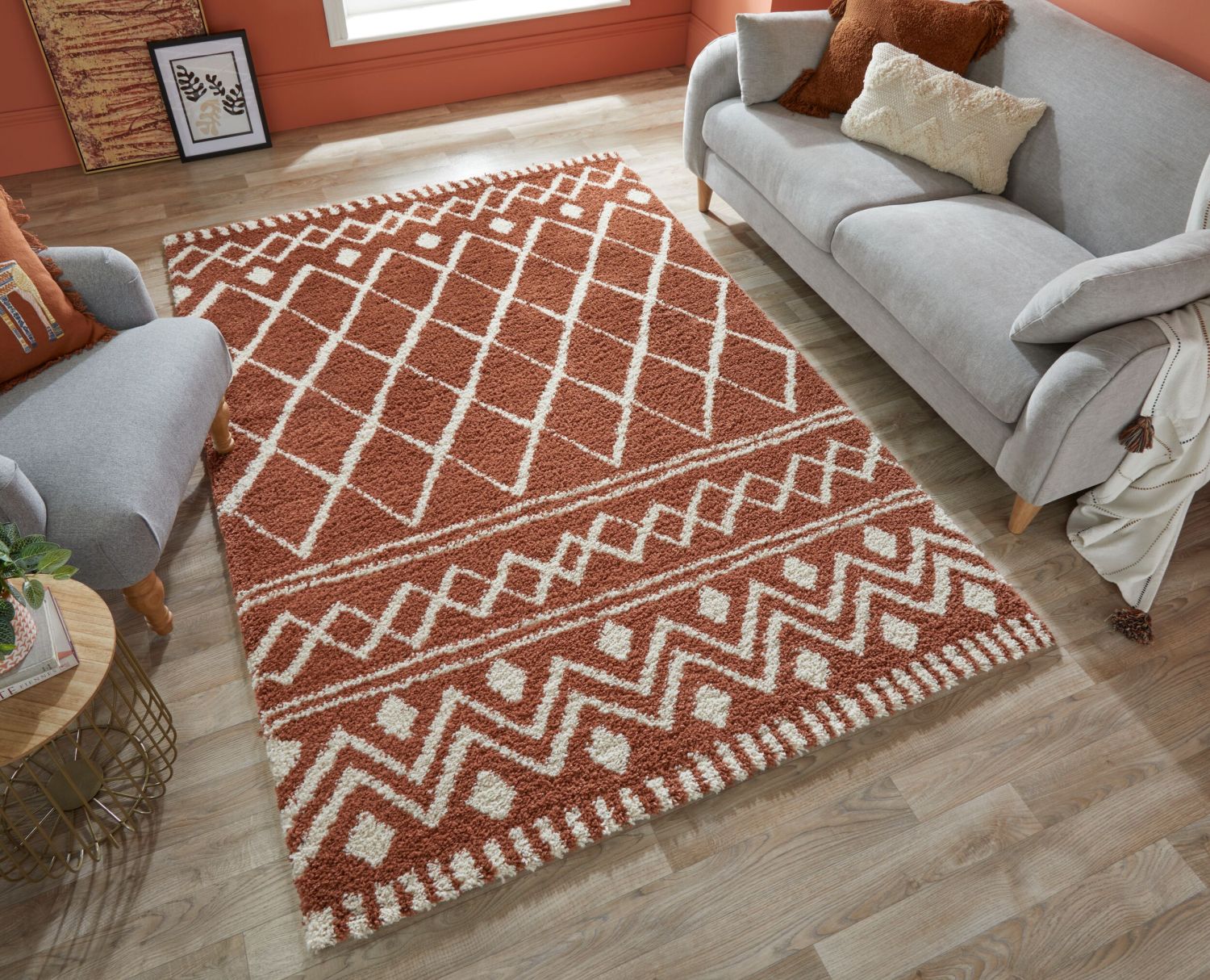 Terra Tapijt Hoogpolig Vloerkleed - Omid Scandinavian