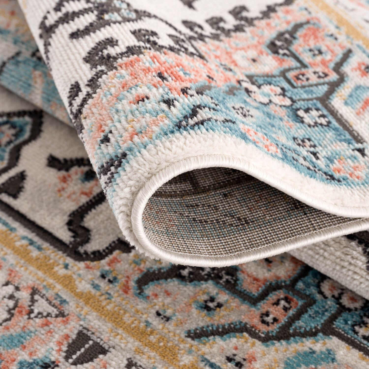 Blauw Tapijt Laagpolig Vintage Vloerkleed - Omid Vintage Lifestyle 5 - Omid Carpets