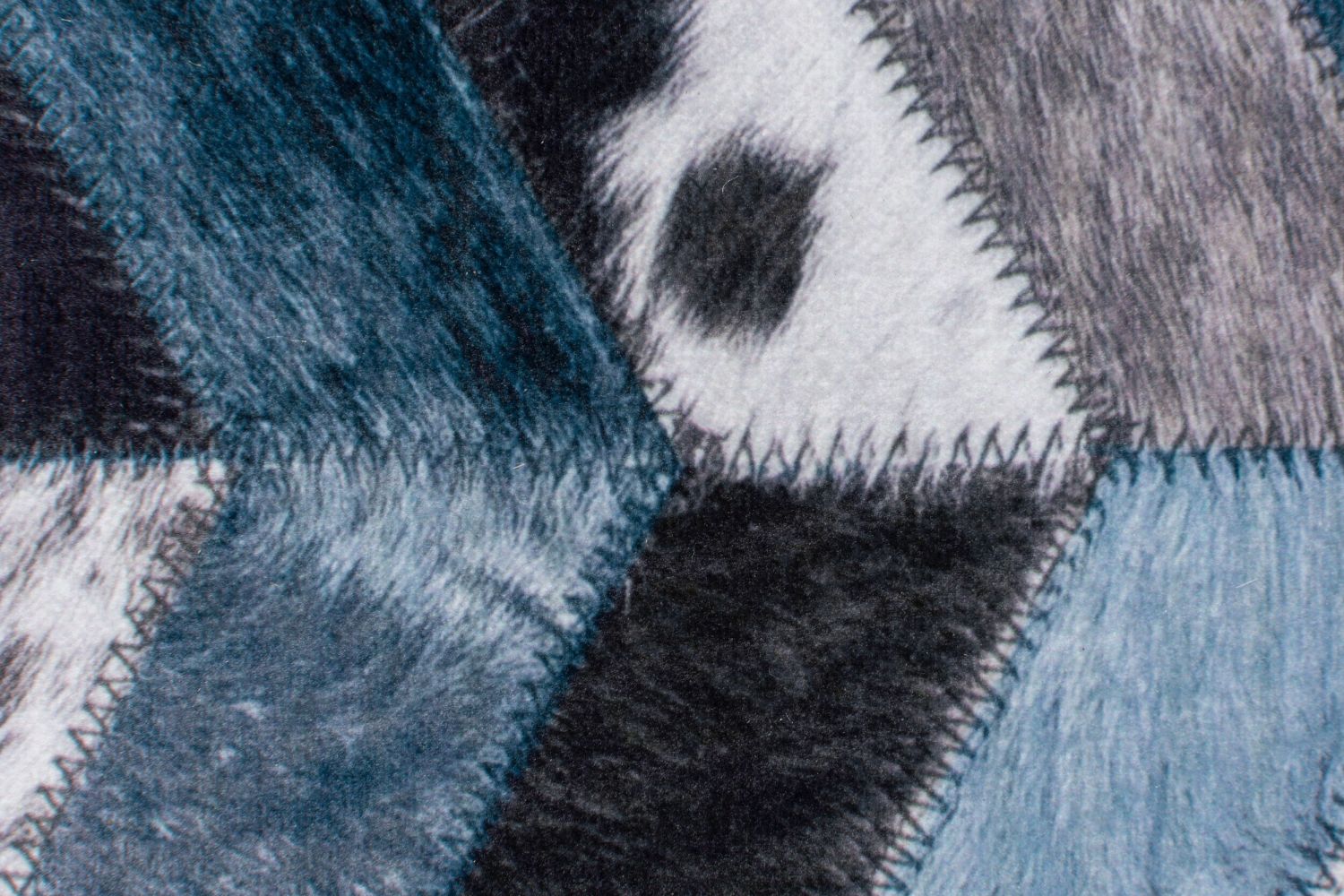 Blauw Tapijt Vlakgeweven Vloerkleed - Omid Patchwork