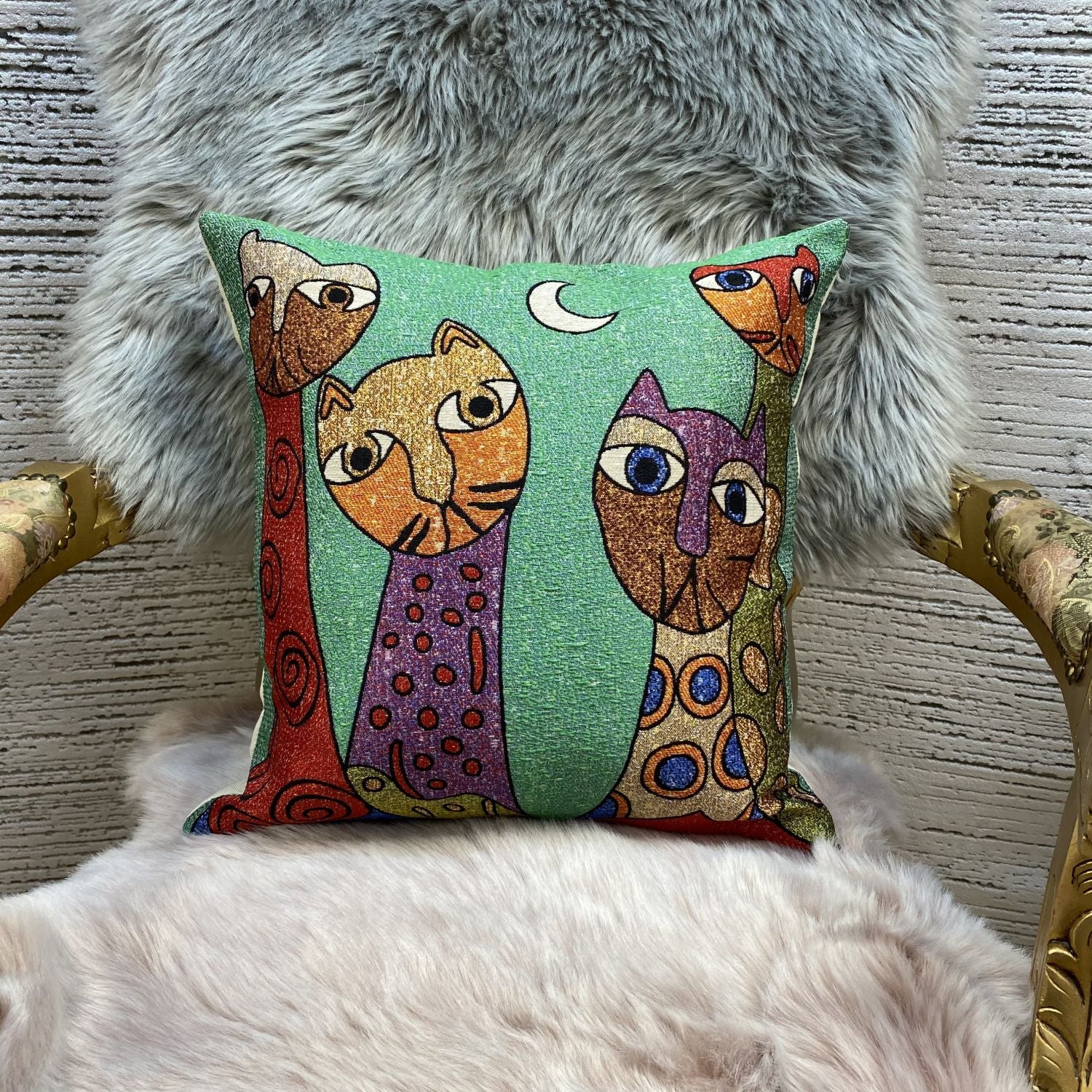 Cat Pillow 45x45cm - Pillow Cover - Cat Lover Gift - Cat Owner Gift - Cat Lover Gift Women - Cat Gifts for Cat Lovers - Fun Pillow