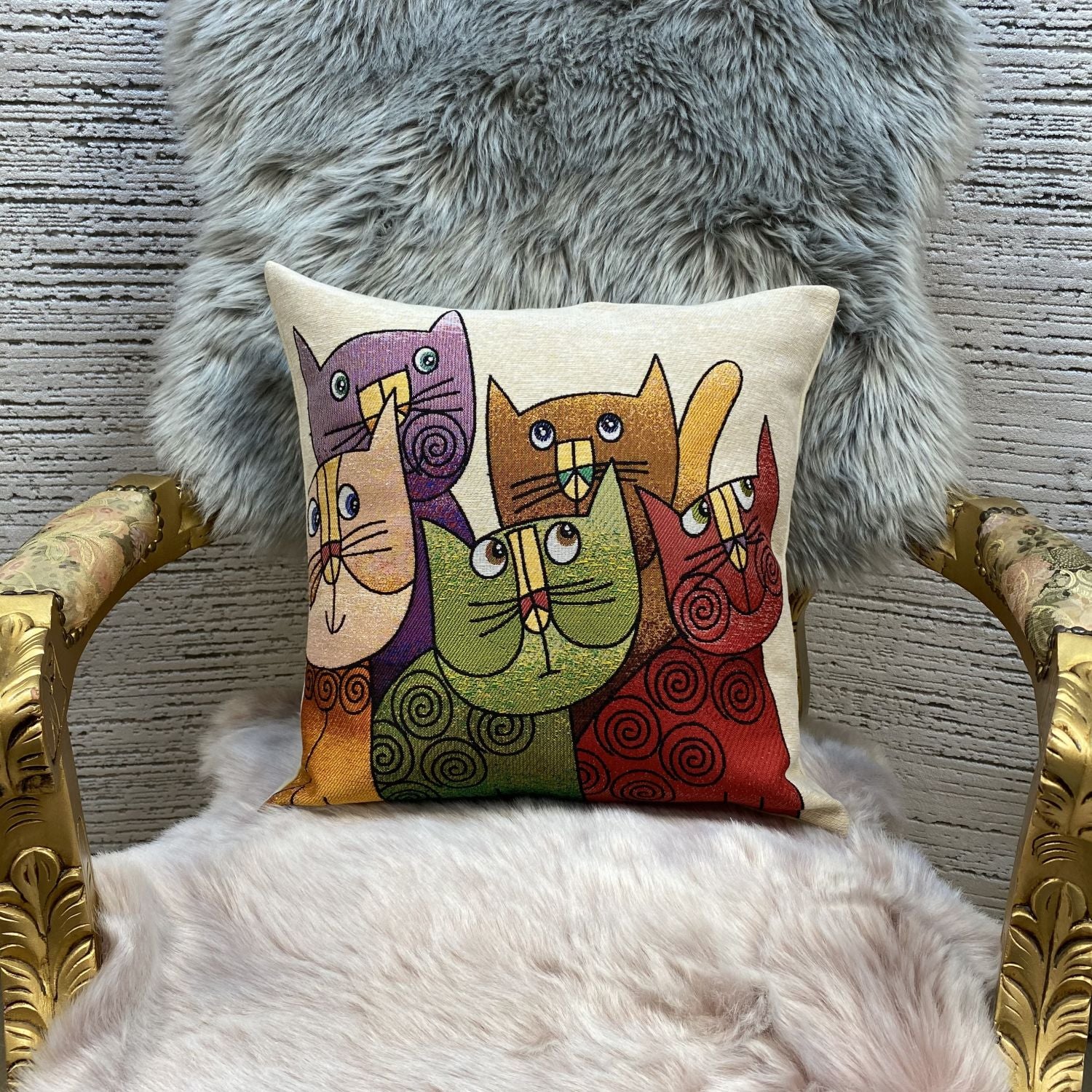 Cat Pillow 45x45cm - Pillow Cover - Cat Lover Gift - Cat Owner Gift - Cat Lover Gift Women - Cat Gifts for Cat Lovers - Fun Pillow