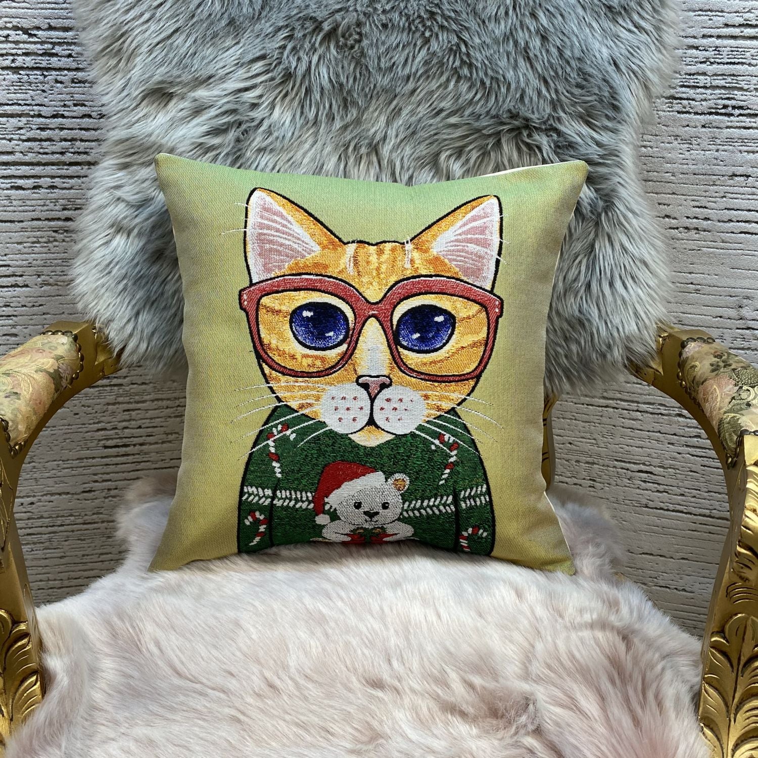 Cat Pillow 45x45cm - Pillow Cover - Cat Lover Gift - Cat Owner Gift - Cat Lover Gift Women - Cat Gifts for Cat Lovers - Fun Pillow