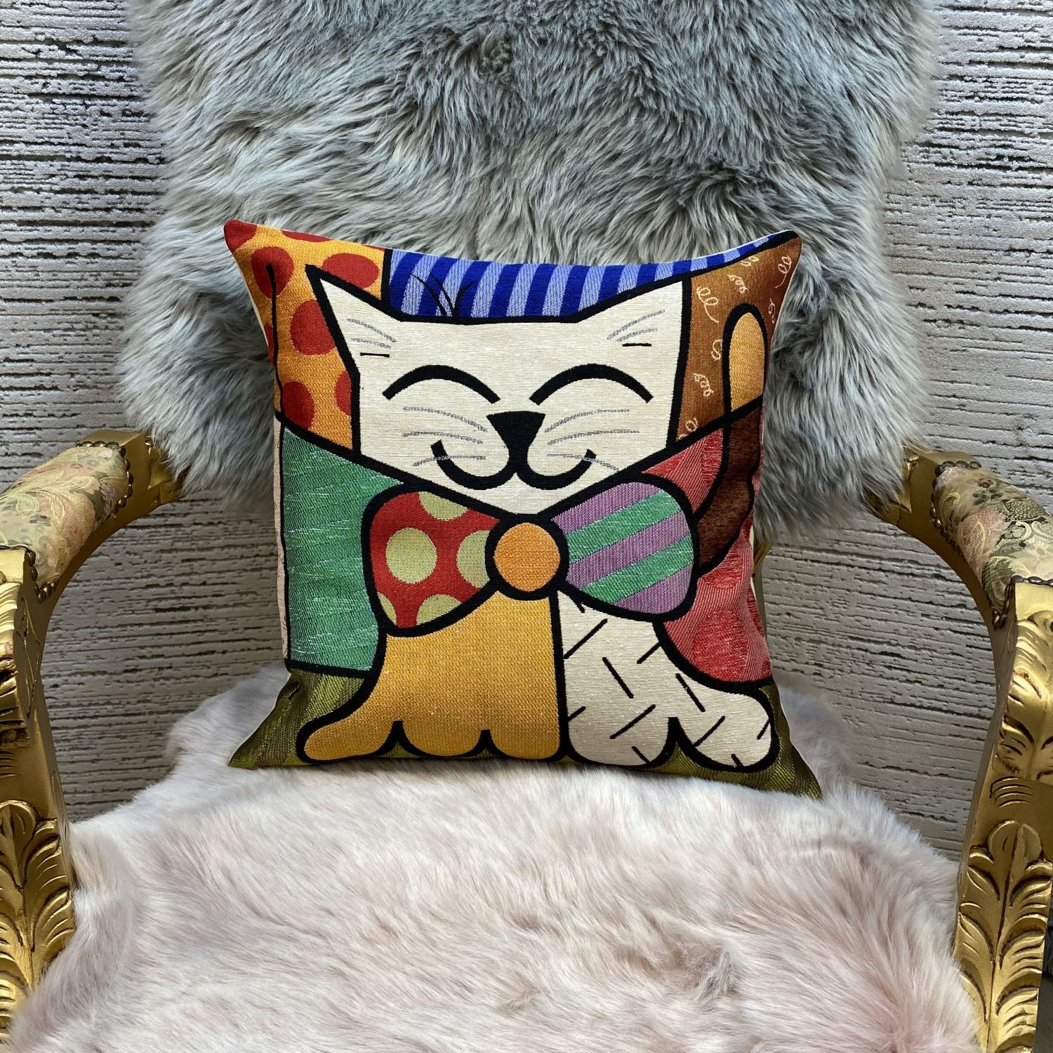 Cat Pillow 45x45cm - Pillow Cover - Cat Lover Gift - Cat Owner Gift - Cat Lover Gift Women - Cat Gifts for Cat Lovers - Fun Pillow