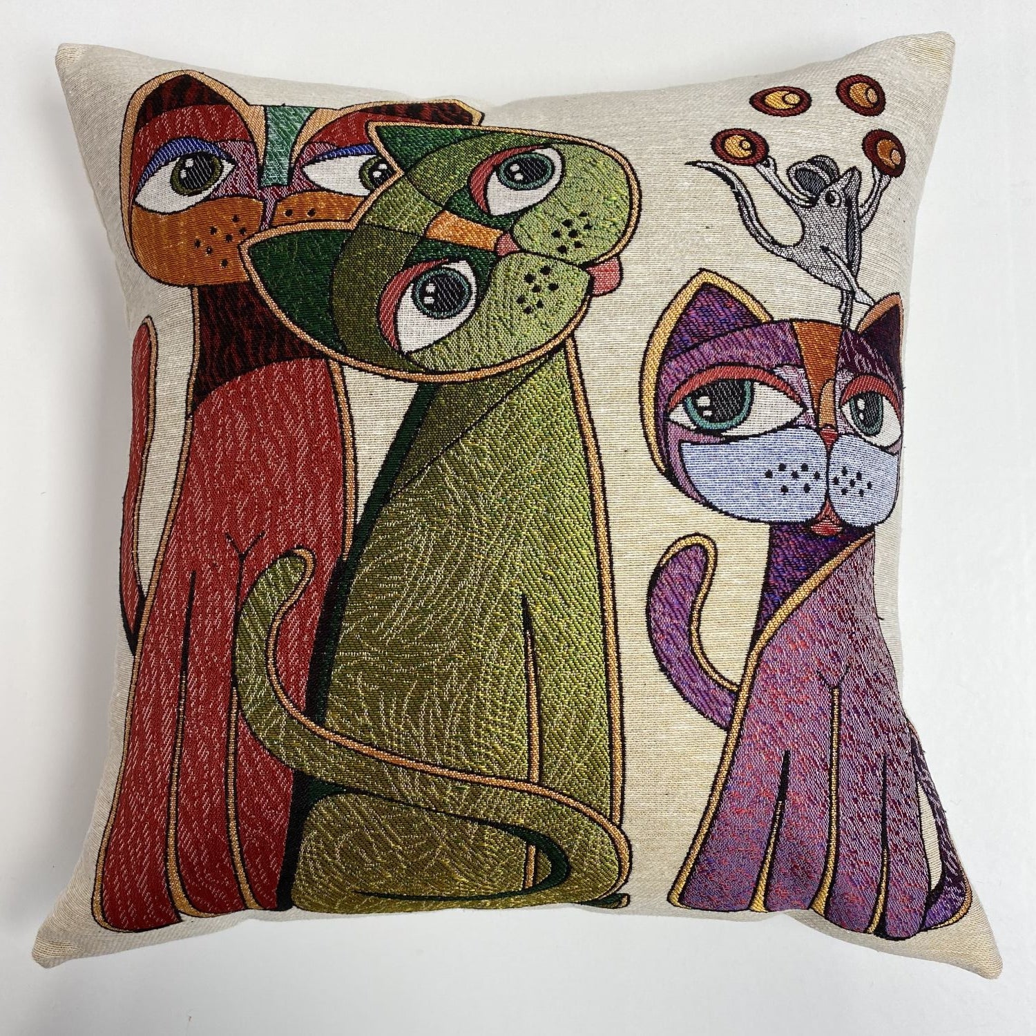 Cat Pillow 45x45cm - Pillow Cover - Cat Lover Gift - Cat Owner Gift - Cat Lover Gift Women - Cat Gifts for Cat Lovers - Fun Pillow