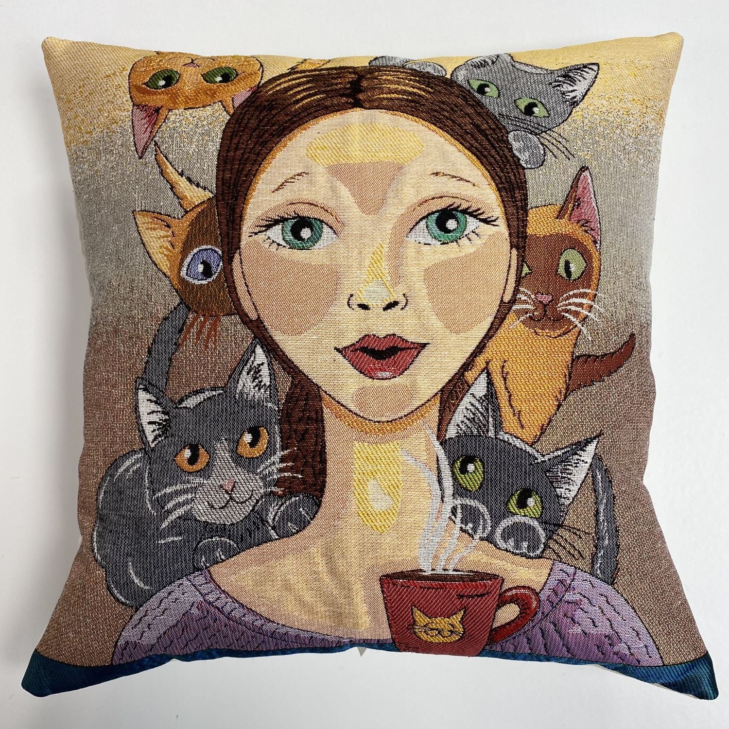 Cat Pillow 45x45cm - Pillow Cover - Cat Lover Gift - Cat Owner Gift - Cat Lover Gift Women - Cat Gifts for Cat Lovers - Fun Pillow