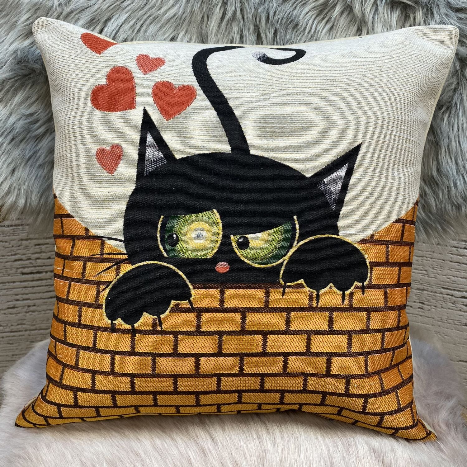 Cat Pillow 45x45cm - Pillow Cover - Cat Lover Gift - Cat Owner Gift - Cat Lover Gift Women - Cat Gifts for Cat Lovers - Fun Pillow