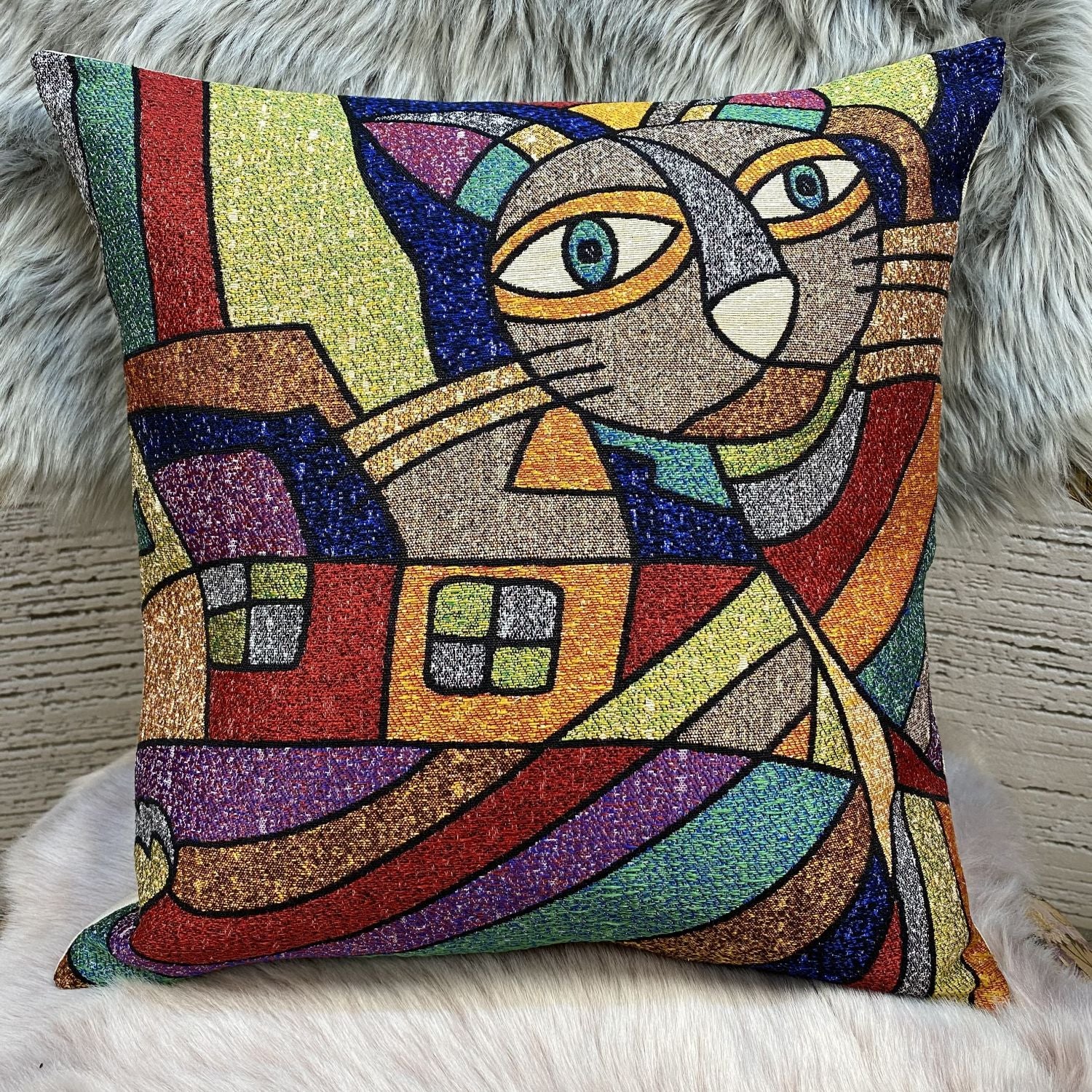 Cat Pillow 45x45cm - Pillow Cover - Cat Lover Gift - Cat Owner Gift - Cat Lover Gift Women - Cat Gifts for Cat Lovers - Fun Pillow