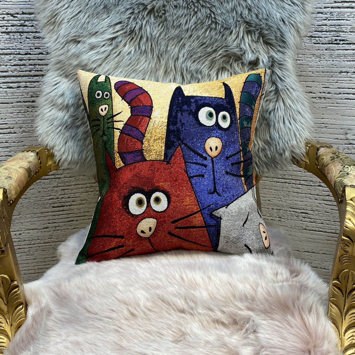 Cat Pillow 45x45cm - Pillow Cover - Cat Lover Gift - Cat Owner Gift - Cat Lover Gift Women - Cat Gifts for Cat Lovers - Fun Pillow