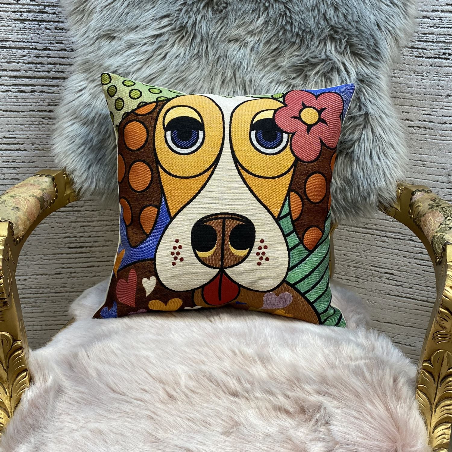 Kussen Omid Picasso Dog Power 45x45
