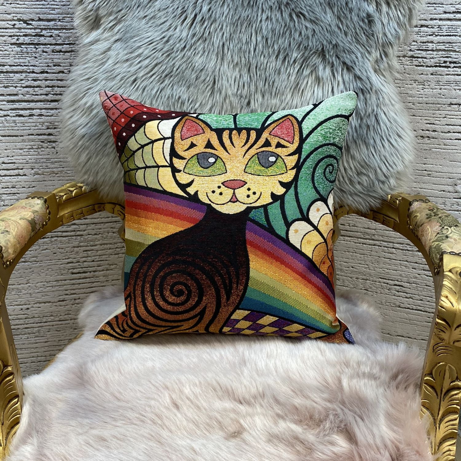 Cat Pillow 45x45cm - Pillow Cover - Cat Lover Gift - Cat Owner Gift - Cat Lover Gift Women - Cat Gifts for Cat Lovers - Fun Pillow