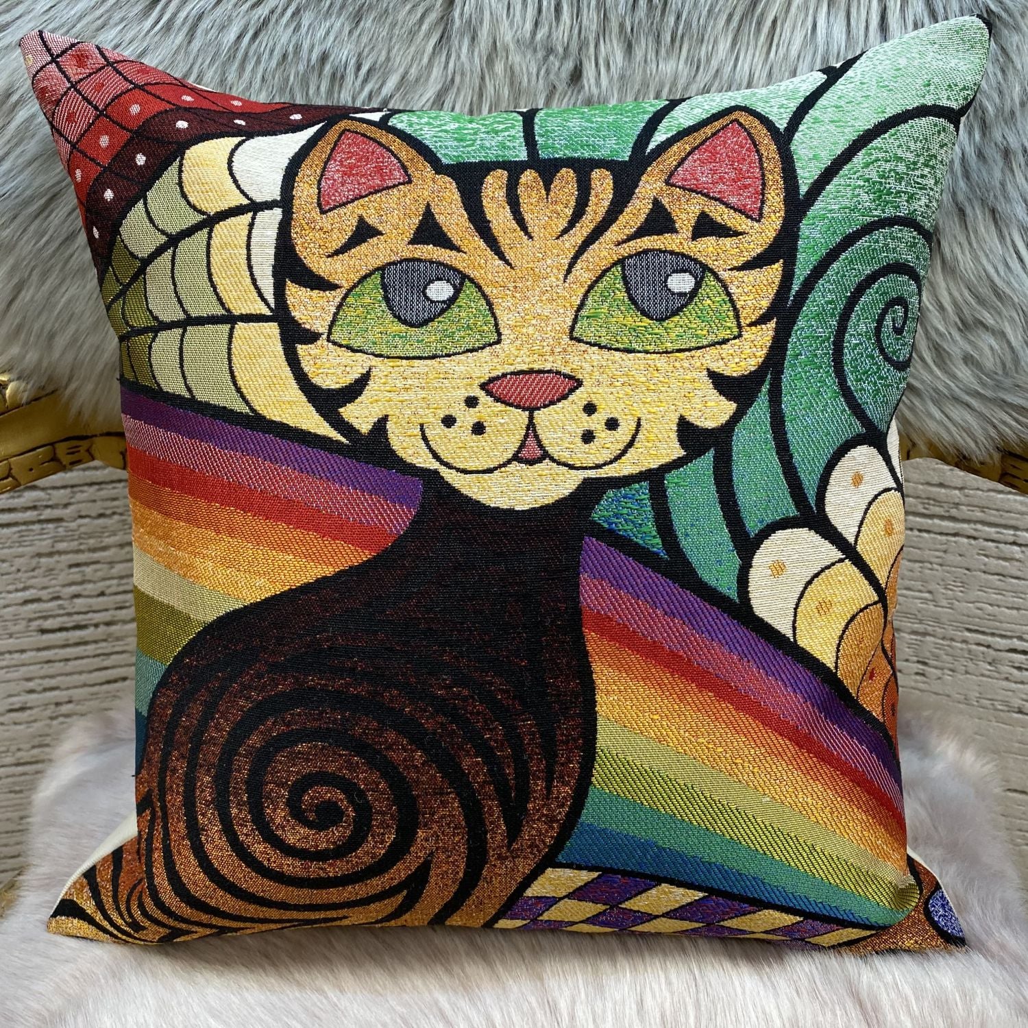 Cat Pillow 45x45cm - Pillow Cover - Cat Lover Gift - Cat Owner Gift - Cat Lover Gift Women - Cat Gifts for Cat Lovers - Fun Pillow