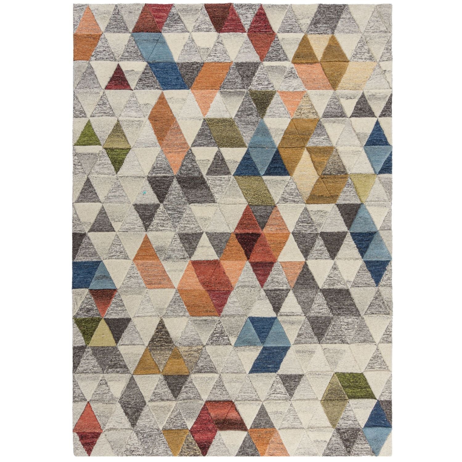 Kleurrijk Tapijt Laagpolig Wollen Vloerkleed - Omid Geometric Wool