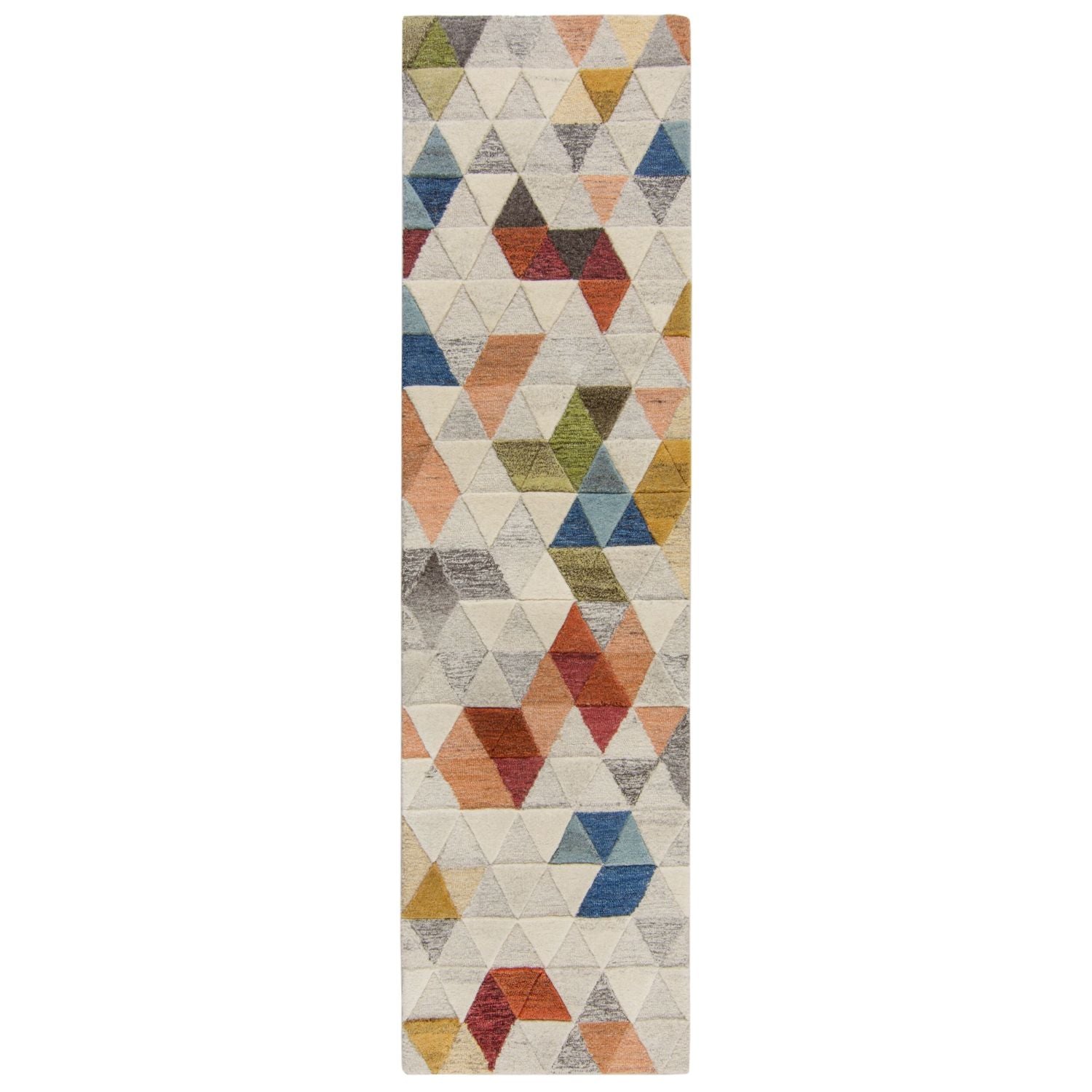 Kleurrijk Tapijt Laagpolig Wollen Vloerkleed - Omid Geometric Wool
