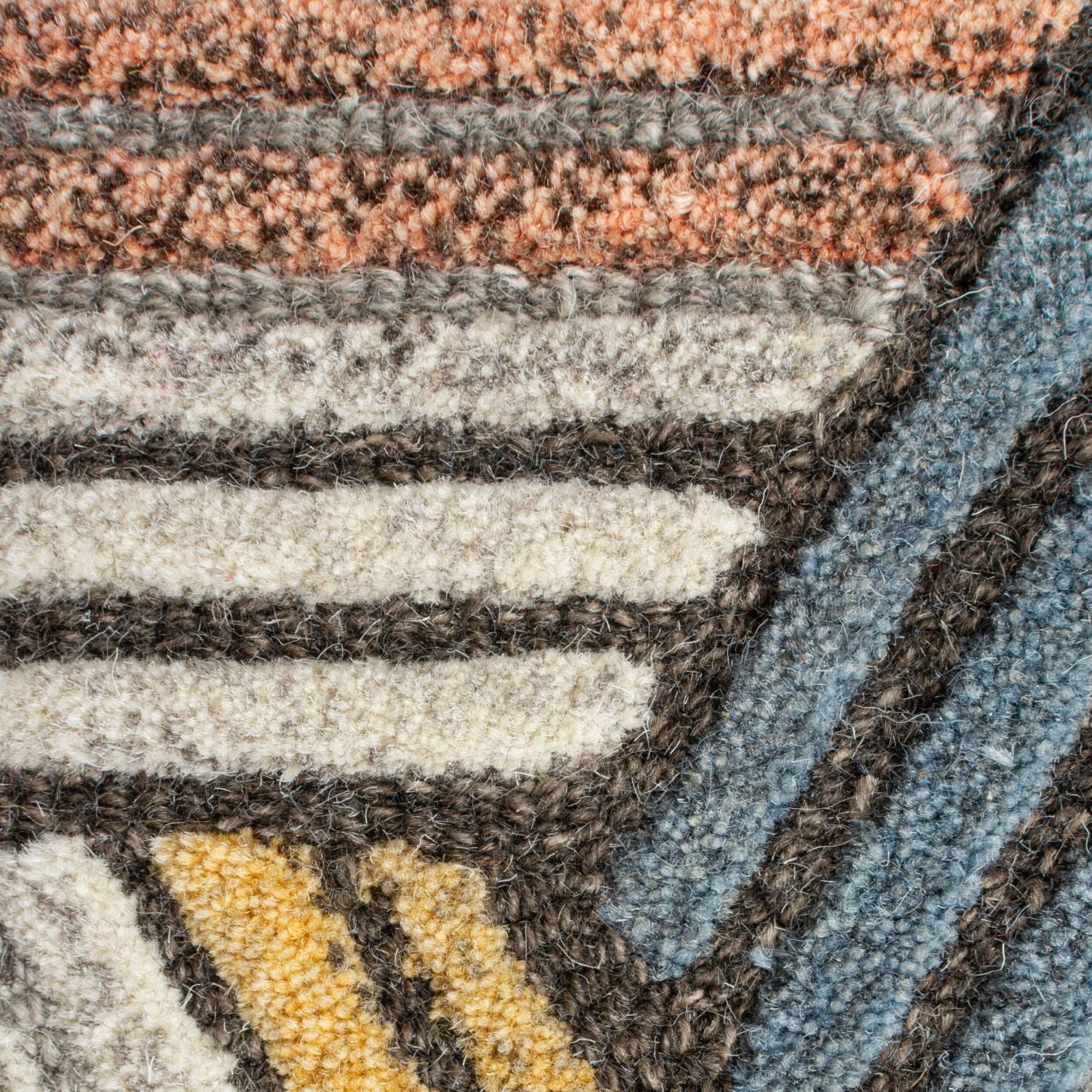 Kleurrijk Tapijt Laagpolig Wollen Vloerkleed - Omid Geometric Wool