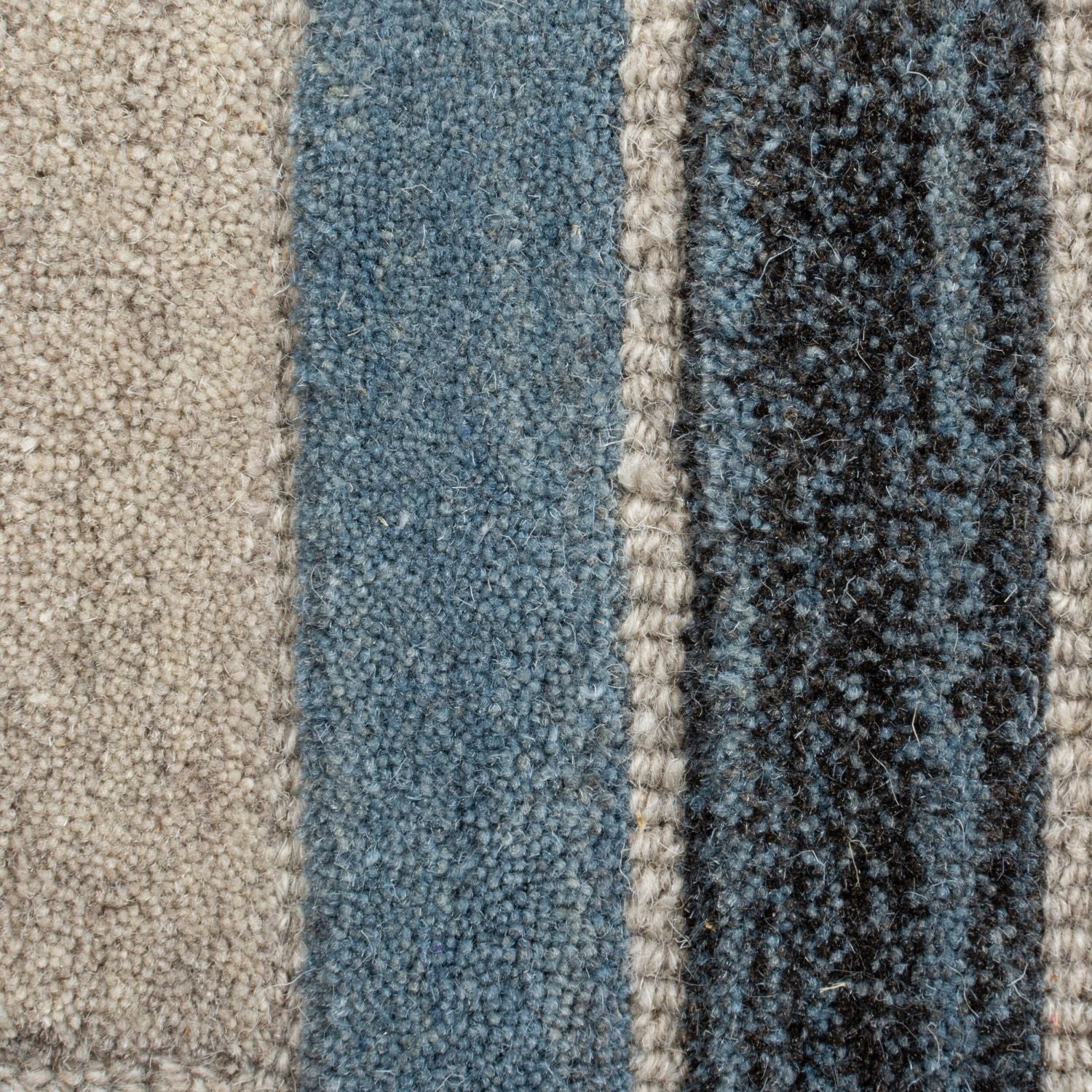 Beige Tapijt Laagpolig Wollen Vloerkleed - Omid Geometric Wool