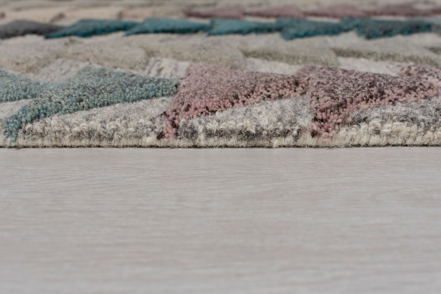 Kleurrijk Tapijt Laagpolig Wollen Vloerkleed - Omid Geometric Wool