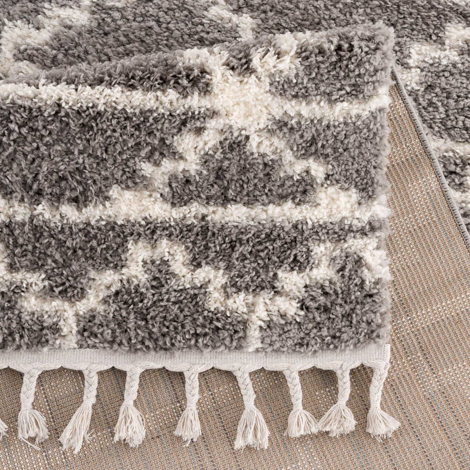 Bruin/Taupe Tapijt Hoopolig  Vloerkleed - Omid Berber Vibes 2 - Omid Carpets