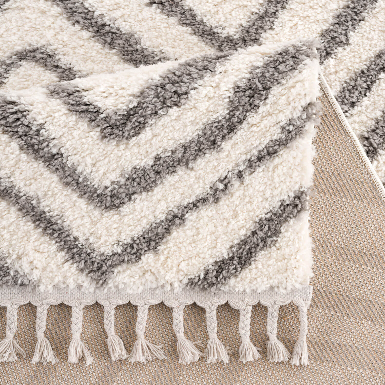 Crème Tapijt Hoopolig Vloerkleed - Omid Berber Vibes - Omid Carpets