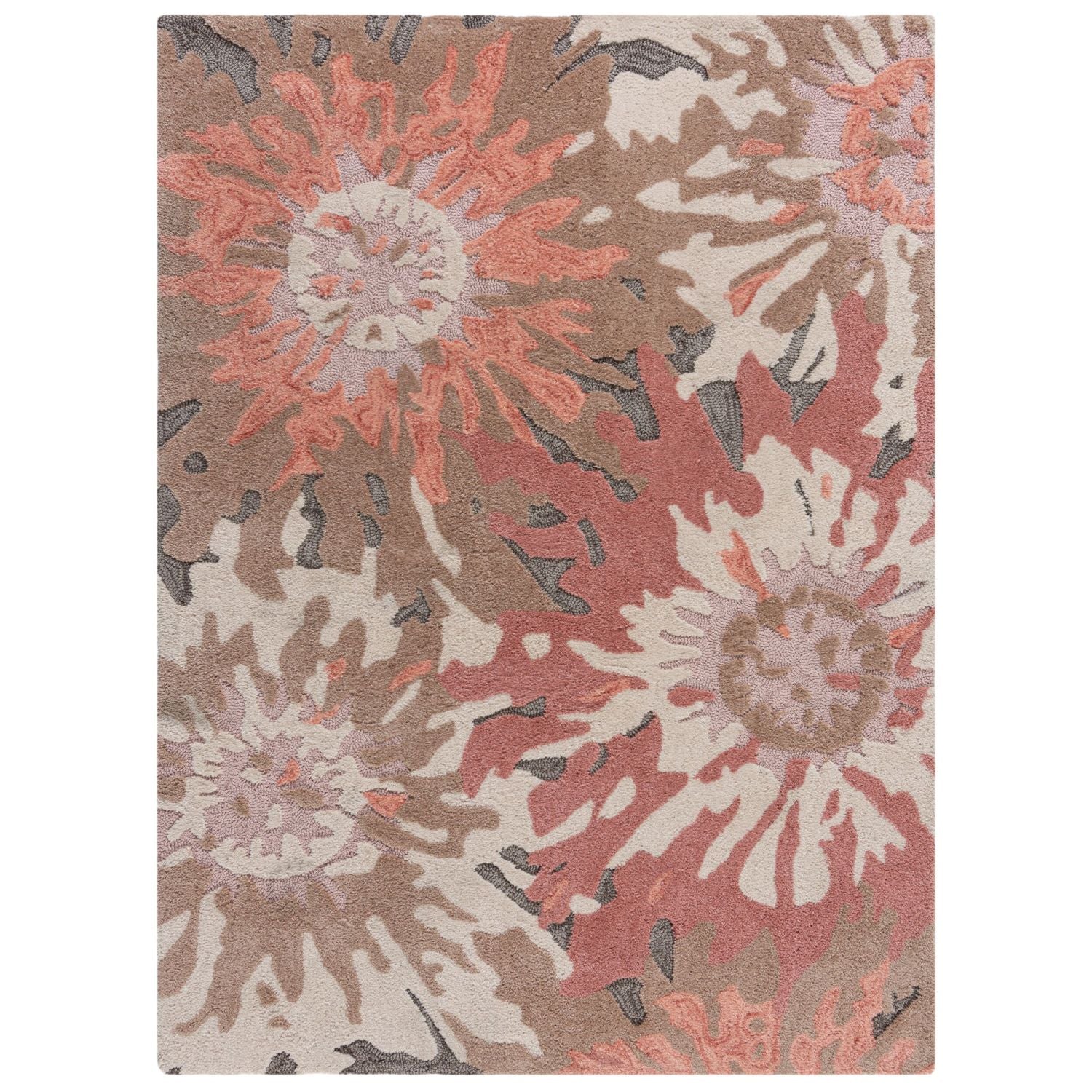 Roze Tapijt Laagpolig Vloerkleed Omid Flower Power