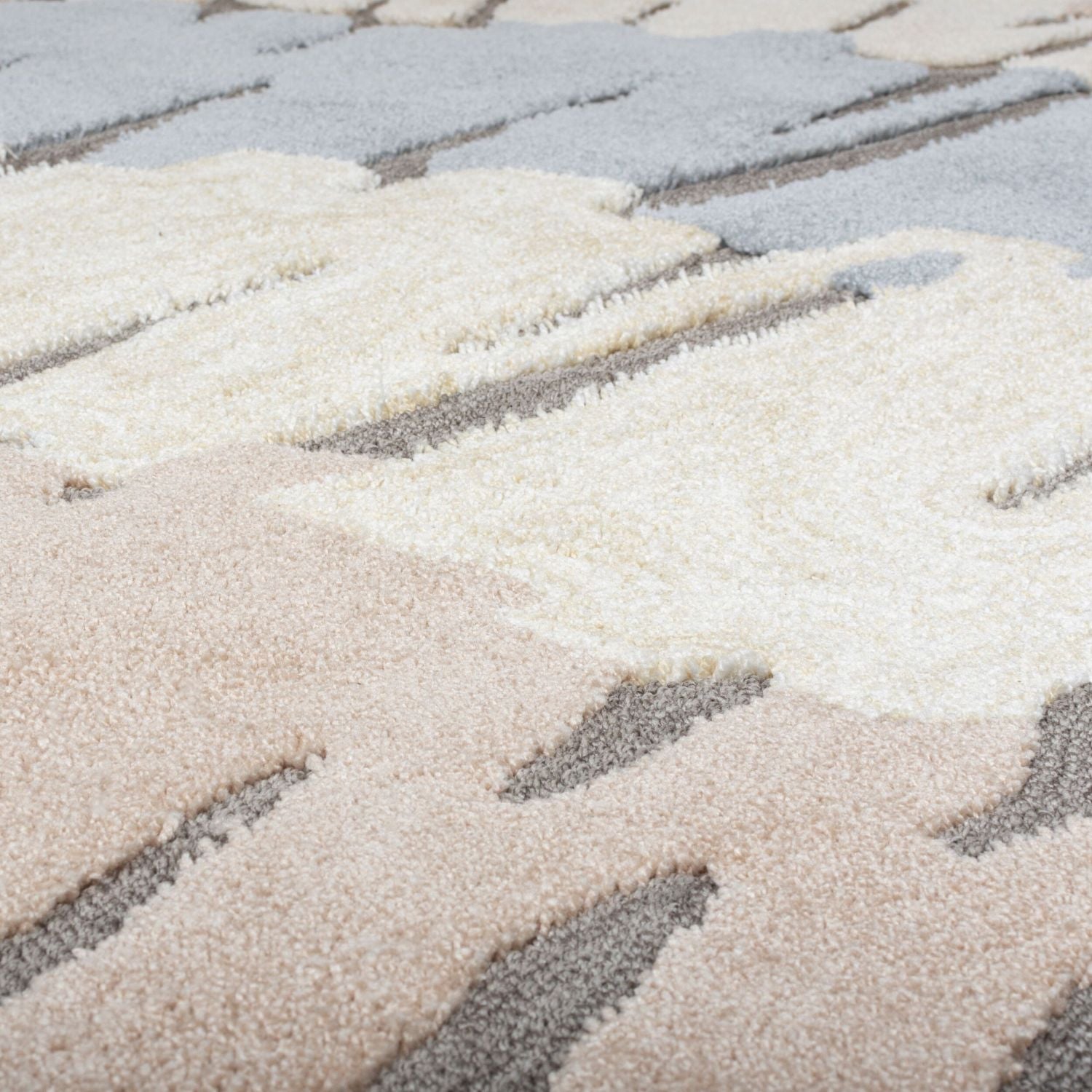 Beige Tapijt Laagpolig Vloerkleed Omid Mountain