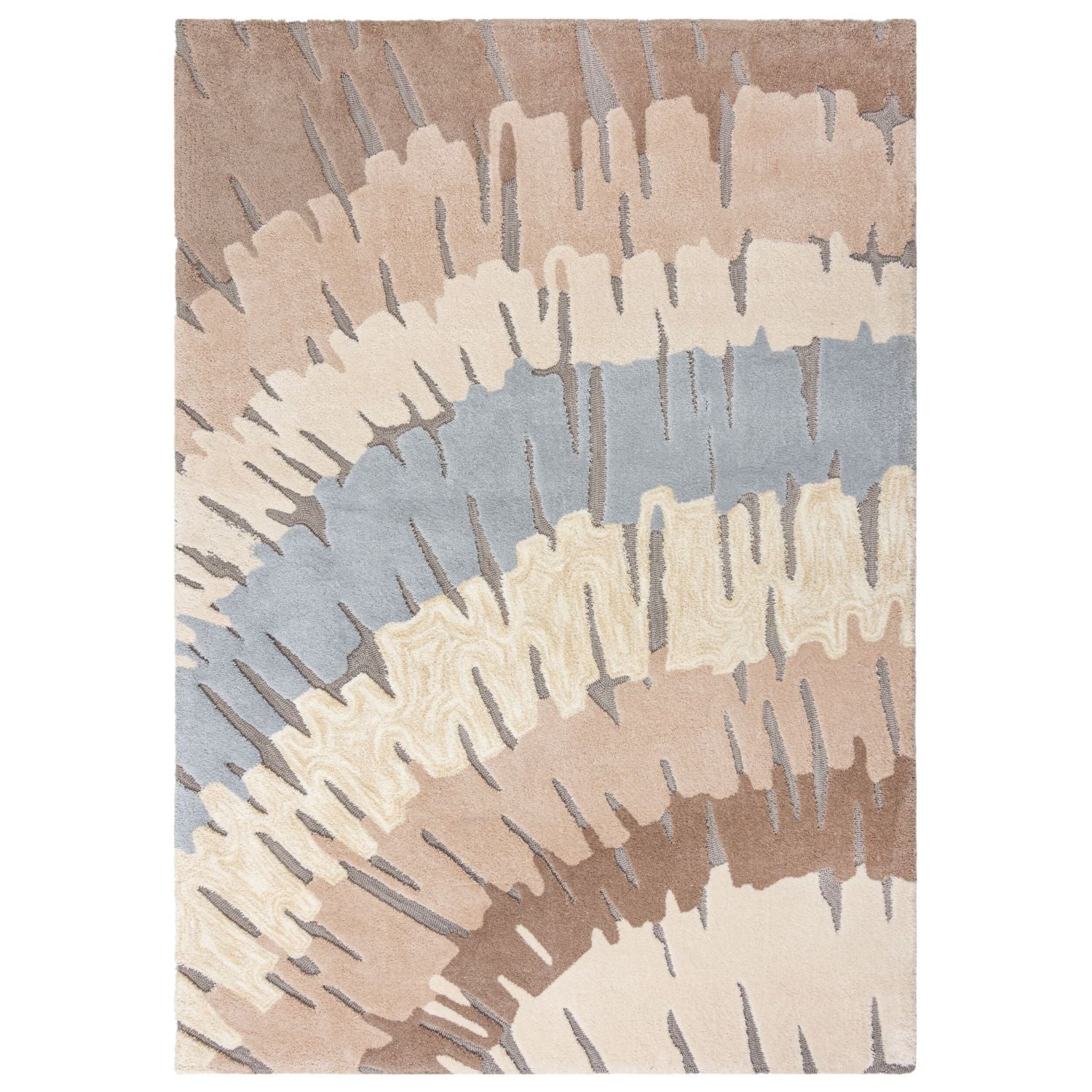 Beige Tapijt Laagpolig Vloerkleed Omid Mountain