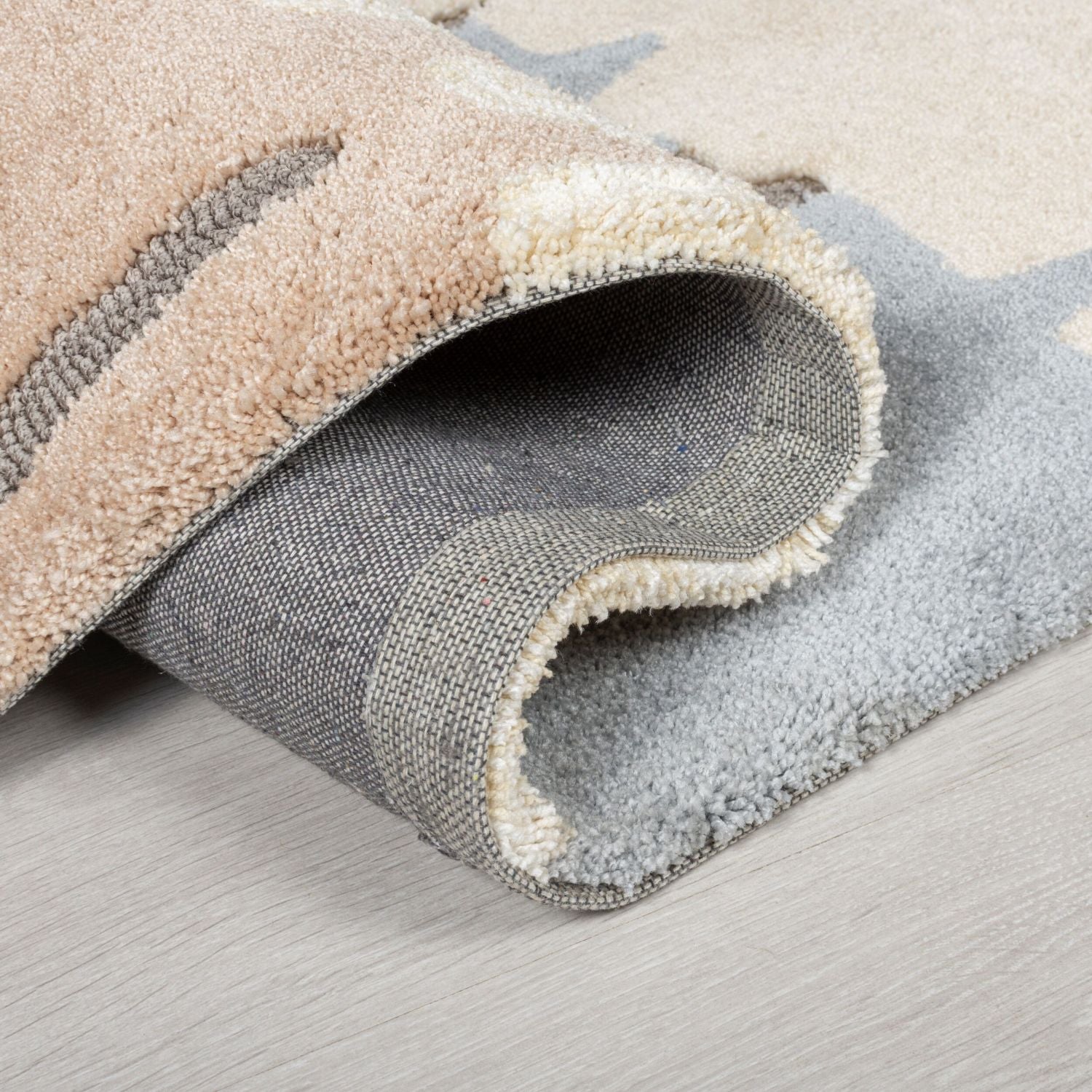 Beige Tapijt Laagpolig Vloerkleed Omid Mountain