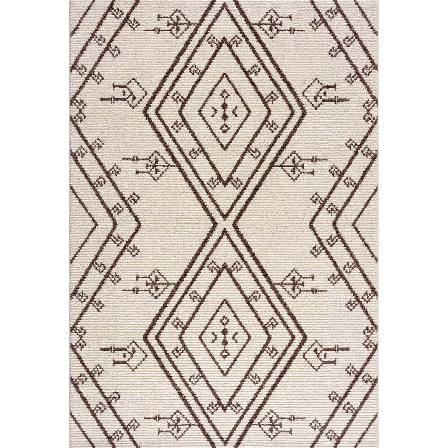 Crème Tapijt Laagpolig Vloerkleed - Omid Scandy