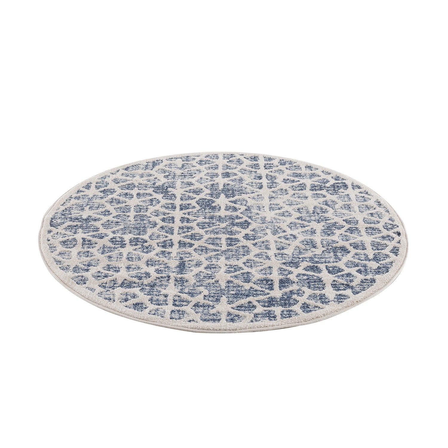 Blauw Tapijt Laagpolig Vloerkleed - Omid Modern Carving