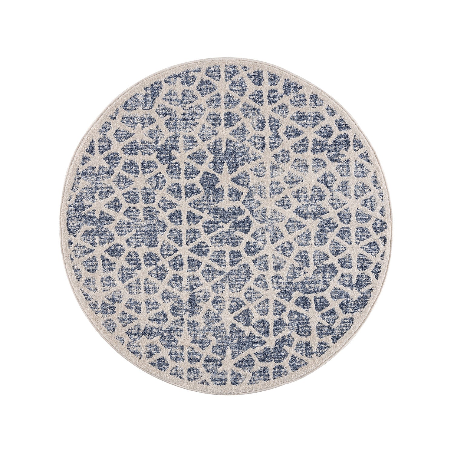 Blauw Tapijt Laagpolig Vloerkleed - Omid Modern Carving