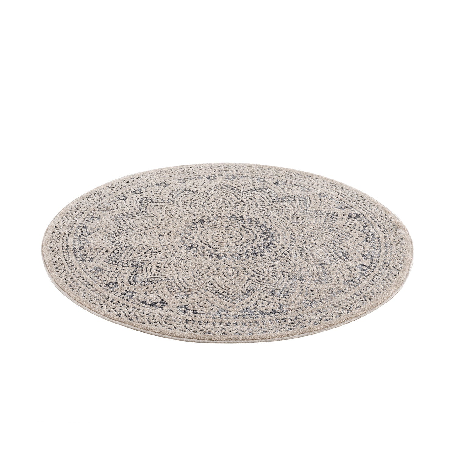 Crème Tapijt Laagpolig Vloerkleed - Omid Modern Carving