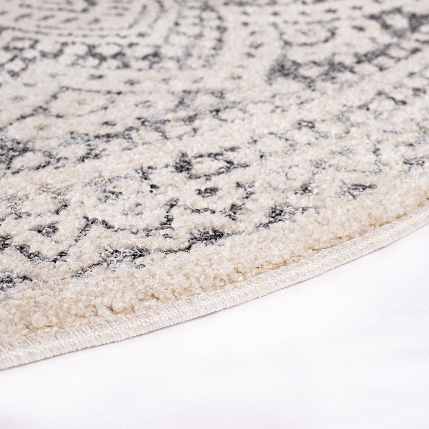 Crème Tapijt Laagpolig Vloerkleed - Omid Modern Carving