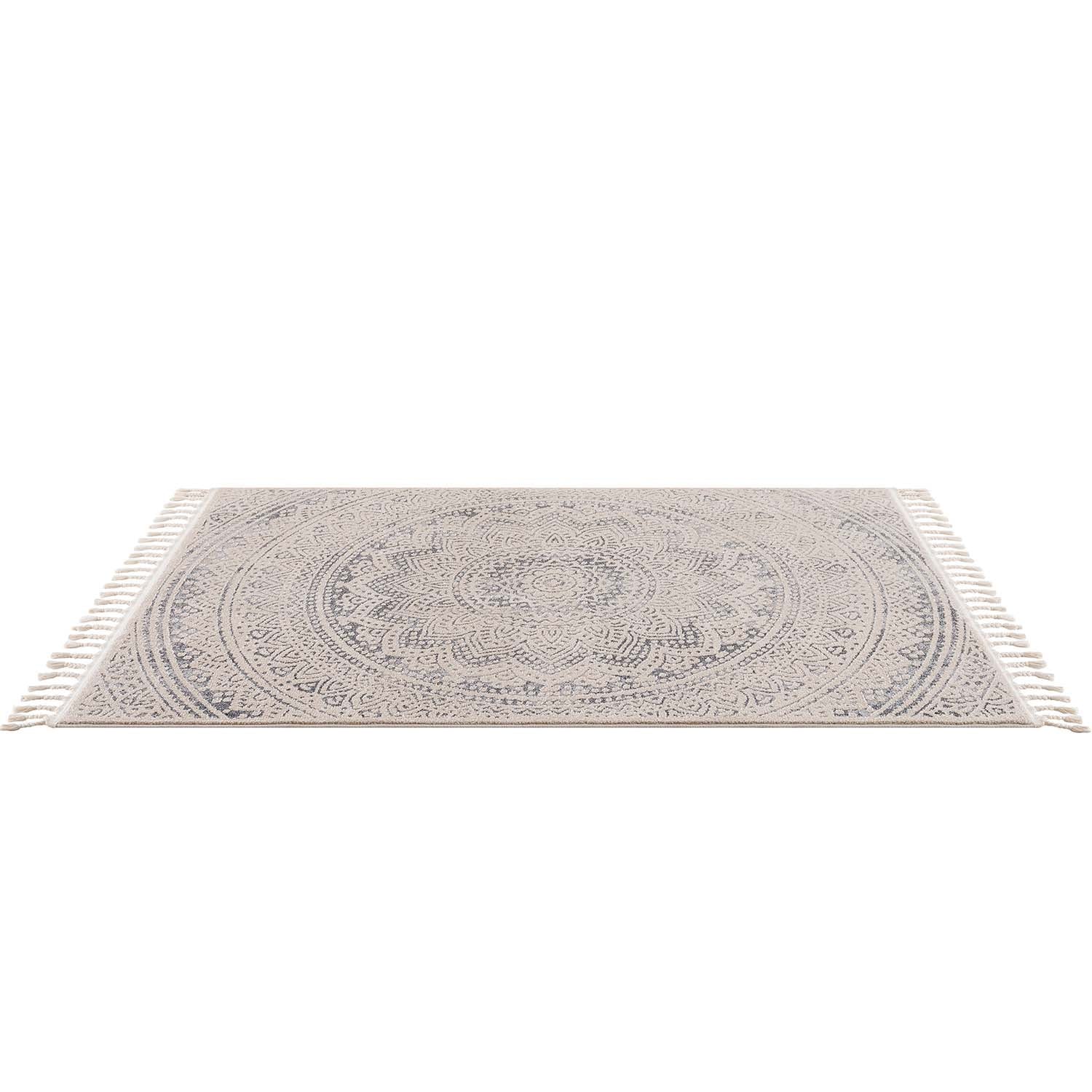 Crème Tapijt Laagpolig Vloerkleed - Omid Modern Carving