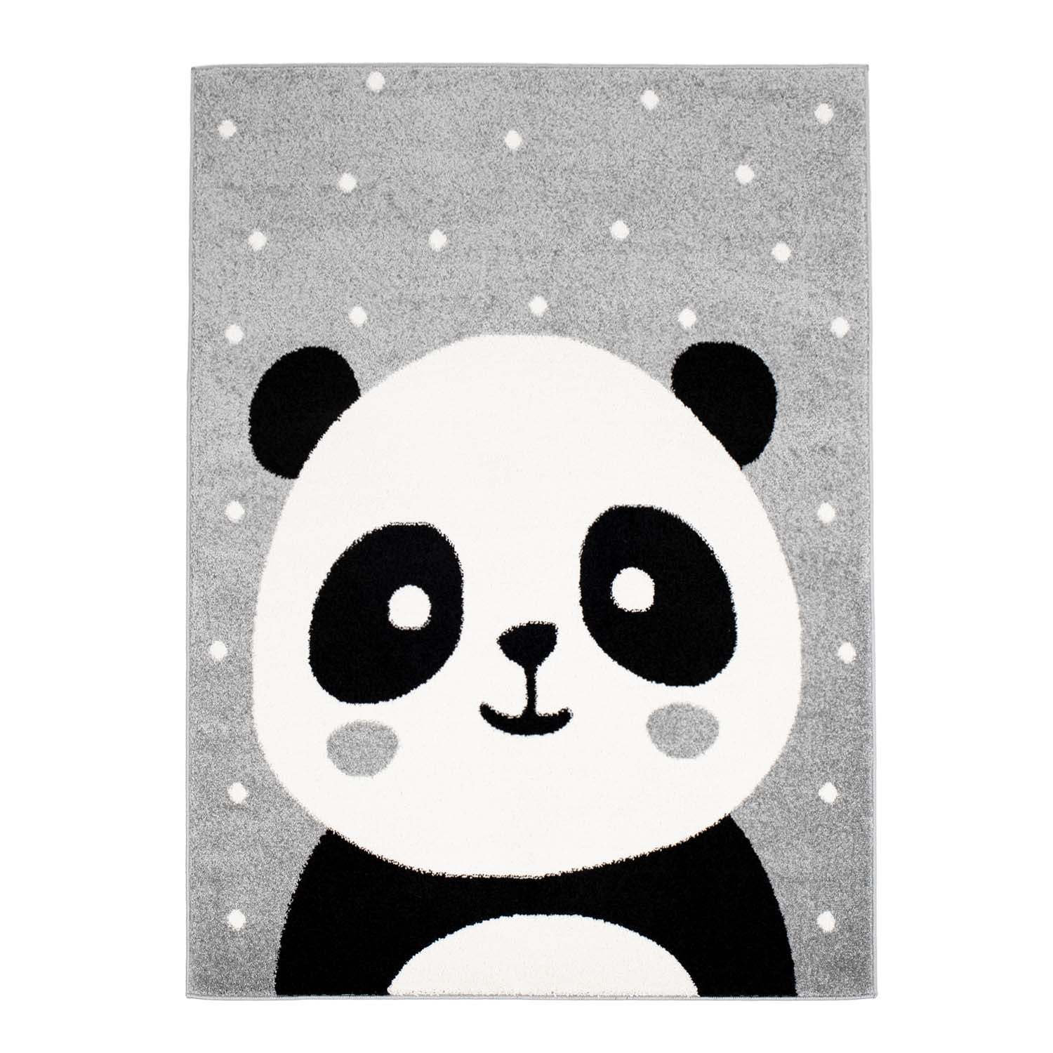 Kindertapijt Omid Pandaoogjes Grijs Vloerkleed - Omid Carpets