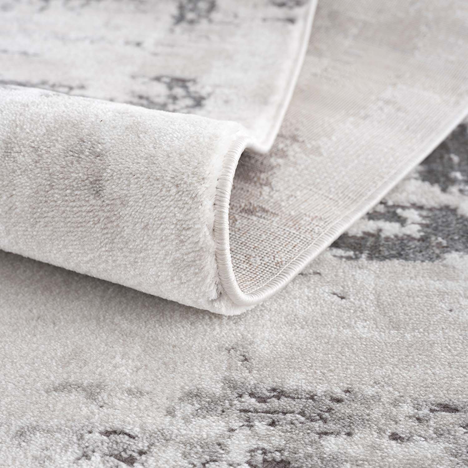 Grijs Tapijt Laagpolig Vloerkleed - Omid Marble Love