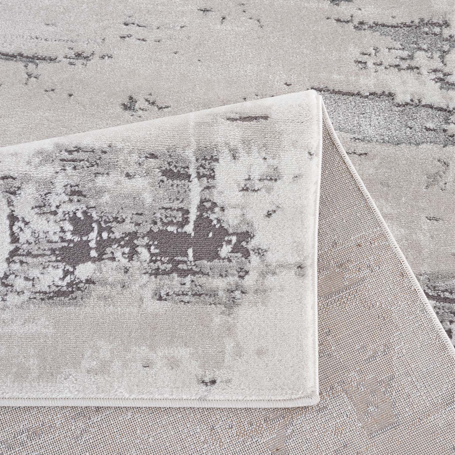 Grijs Tapijt Laagpolig Vloerkleed - Omid Marble Love