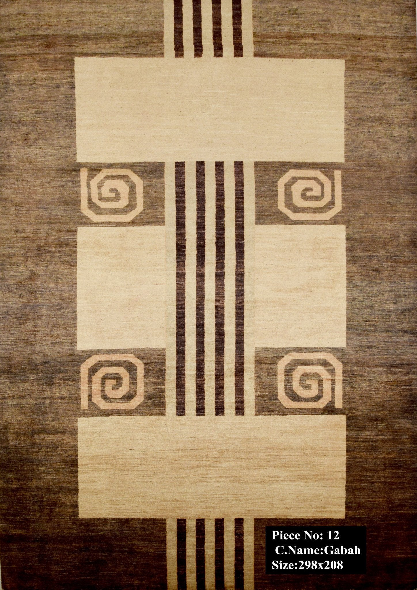 Hout En Grijze Gabbah Tapijt 298x208 - Omid Carpets