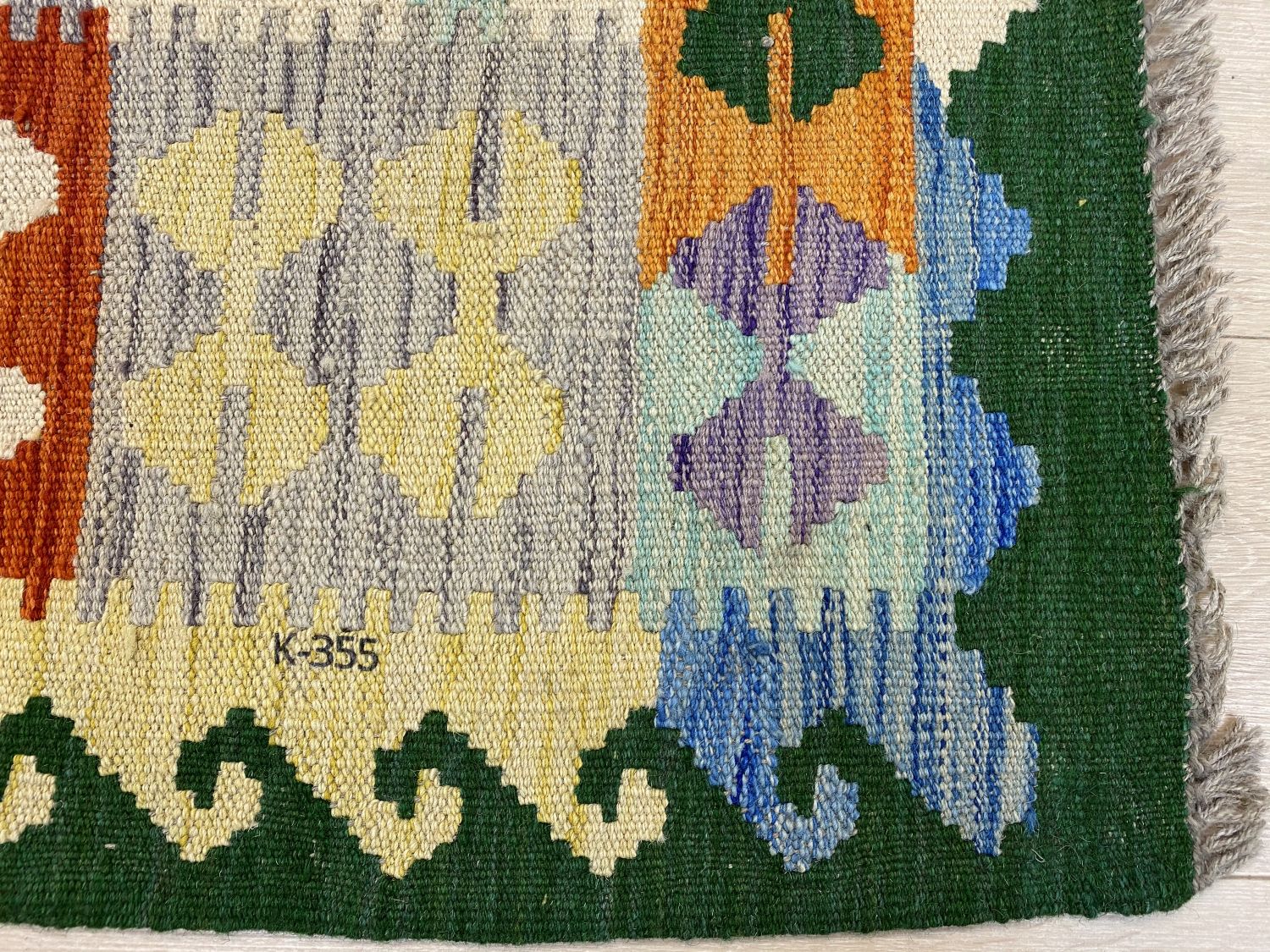 Kleurrijk Tapijt Laagpolig Handgeweven Wollen Vloerkleed - Omid Afghan Kelim 235x179cm