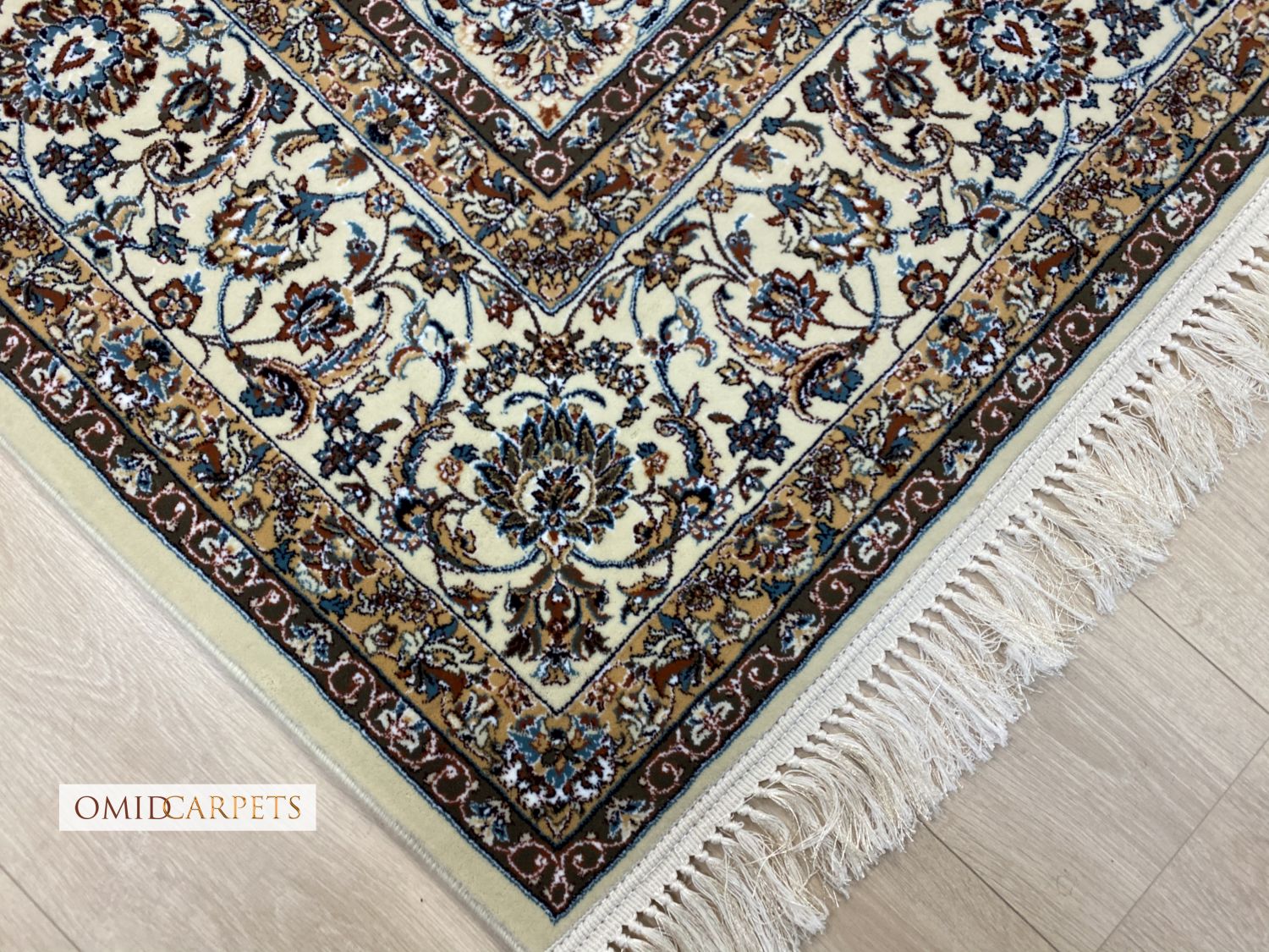 قالین 700 شانه * Crème Tapijt Laagpolig Klassiek Vloerkleed - Omid Premium Classic - 1,5 Miljoen punten/m²