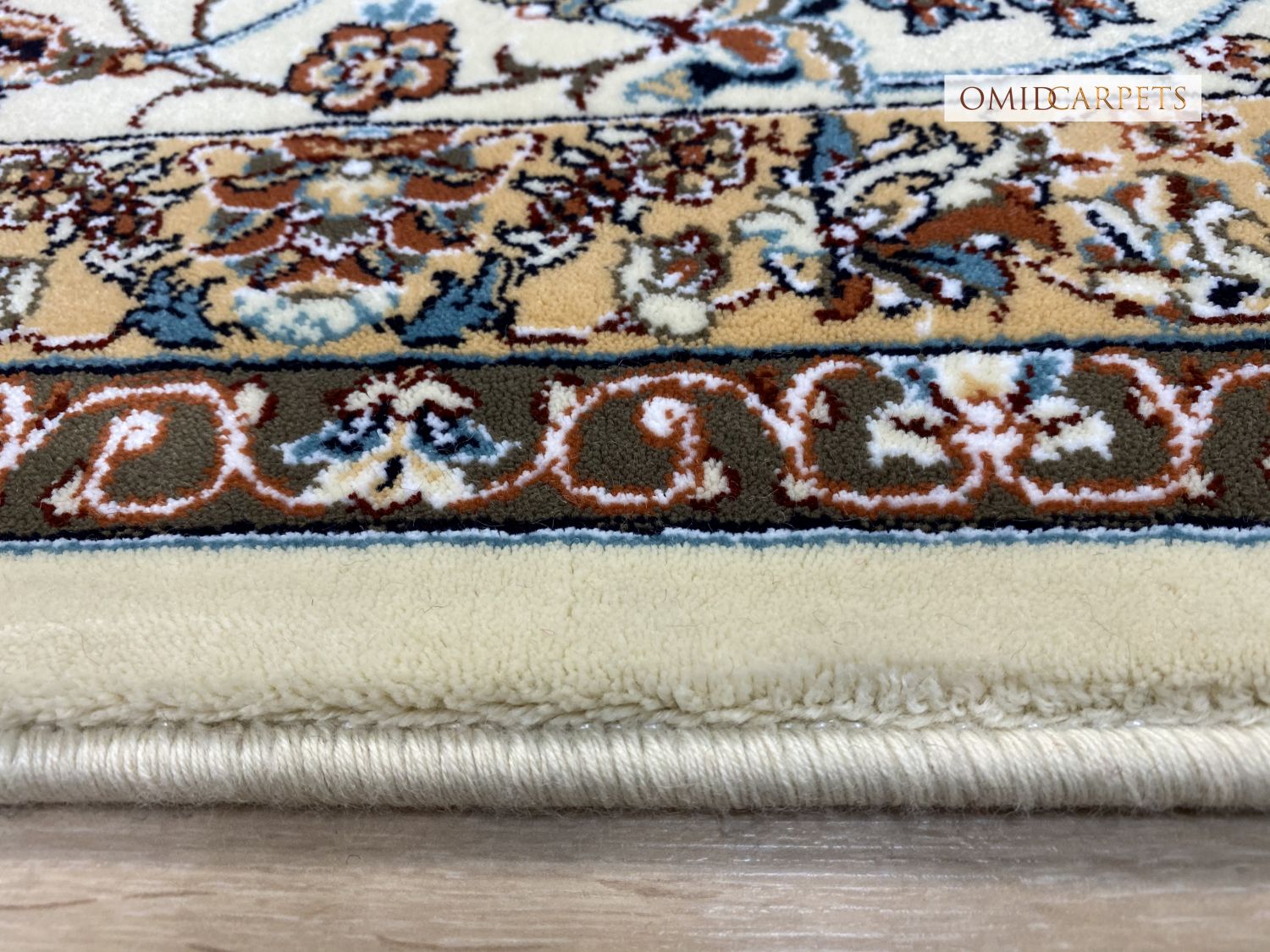 قالین 700 شانه * Crème Tapijt Laagpolig Klassiek Vloerkleed - Omid Premium Classic - 1,5 Miljoen punten/m²