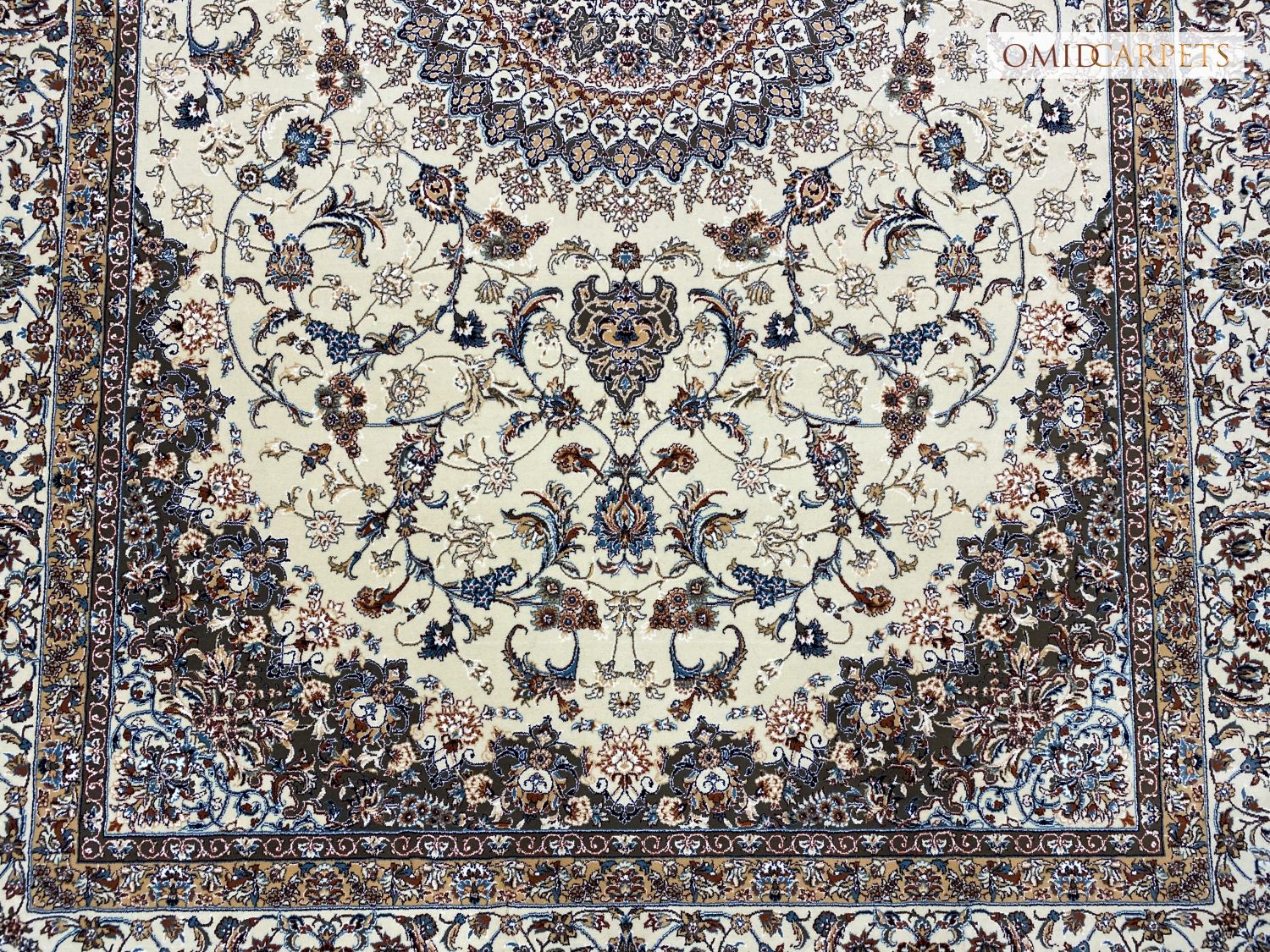 قالین 700 شانه * Crème Tapijt Laagpolig Klassiek Vloerkleed - Omid Premium Classic - 1,5 Miljoen punten/m²