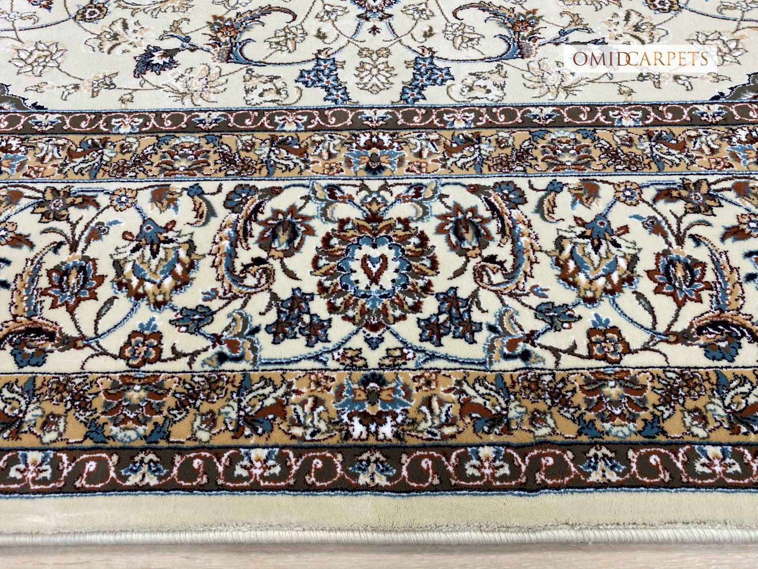 قالین 700 شانه * Crème Tapijt Laagpolig Klassiek Vloerkleed - Omid Premium Classic - 1,5 Miljoen punten/m²