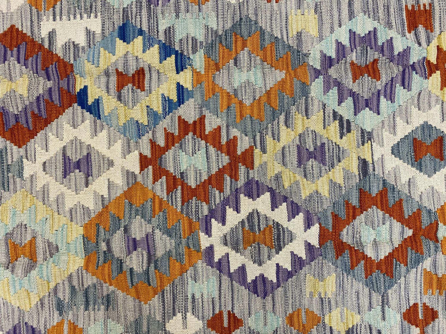 Kleurrijk Tapijt Laagpolig Handgeweven Wollen Vloerkleed - Omid Afghan Kelim 151x104cm