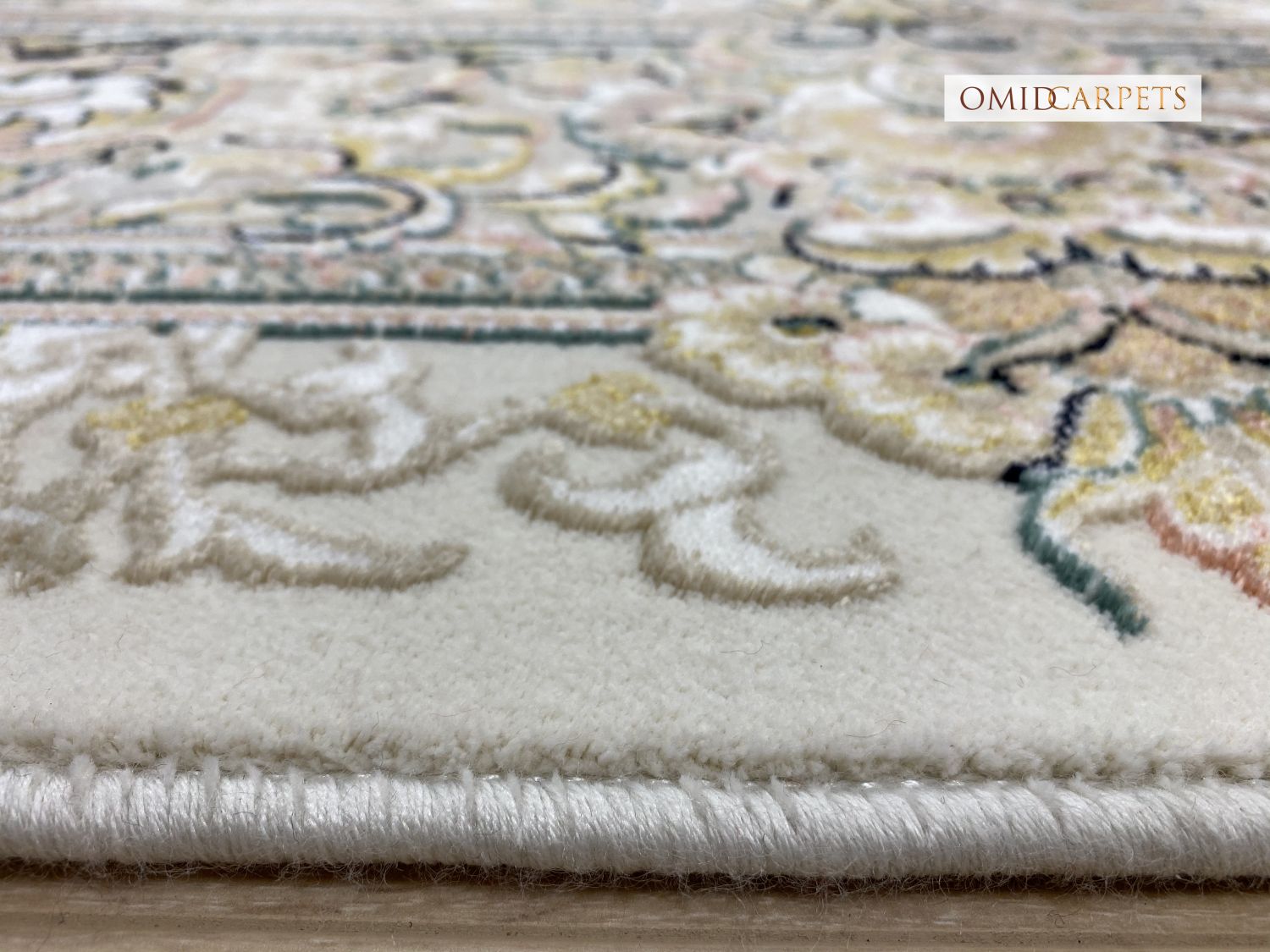 قالین 700 شانه * Crème Tapijt Laagpolig Klassiek Vloerkleed - Omid Premium Classic - 1,5 Miljoen punten/m²