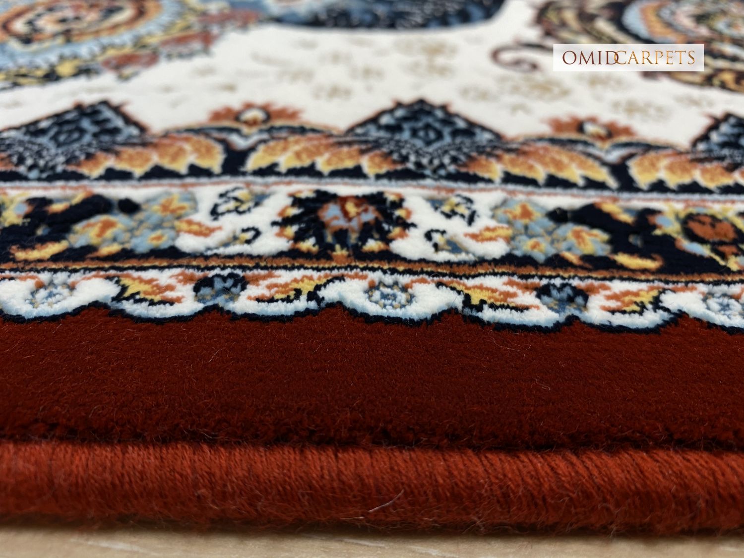 قالین 1200 شانه * Rood Tapijt Laagpolig Klassiek Vloerkleed - Omid Premium Classic Hand Look - 3 Miljoen punten/m²