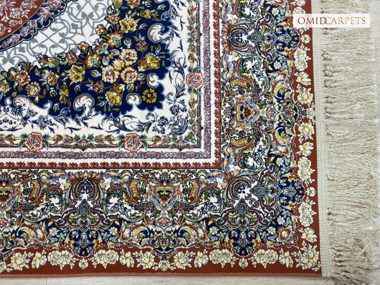 قالین 1200 شانه * Rood Tapijt Laagpolig Klassiek Vloerkleed - Omid Premium Classic Hand Look - 3 Miljoen punten/m²