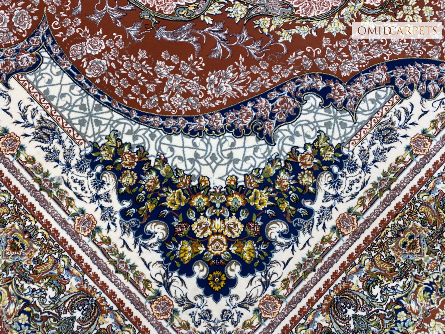 قالین 1200 شانه * Rood Tapijt Laagpolig Klassiek Vloerkleed - Omid Premium Classic Hand Look - 3 Miljoen punten/m²