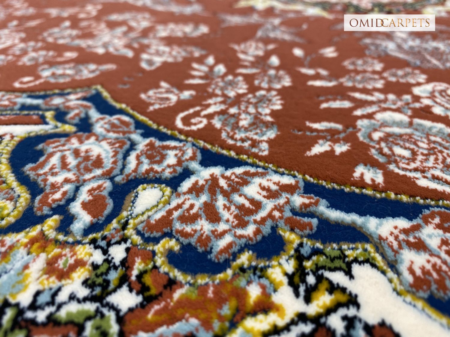 قالین 1200 شانه * Rood Tapijt Laagpolig Klassiek Vloerkleed - Omid Premium Classic Hand Look - 3 Miljoen punten/m²