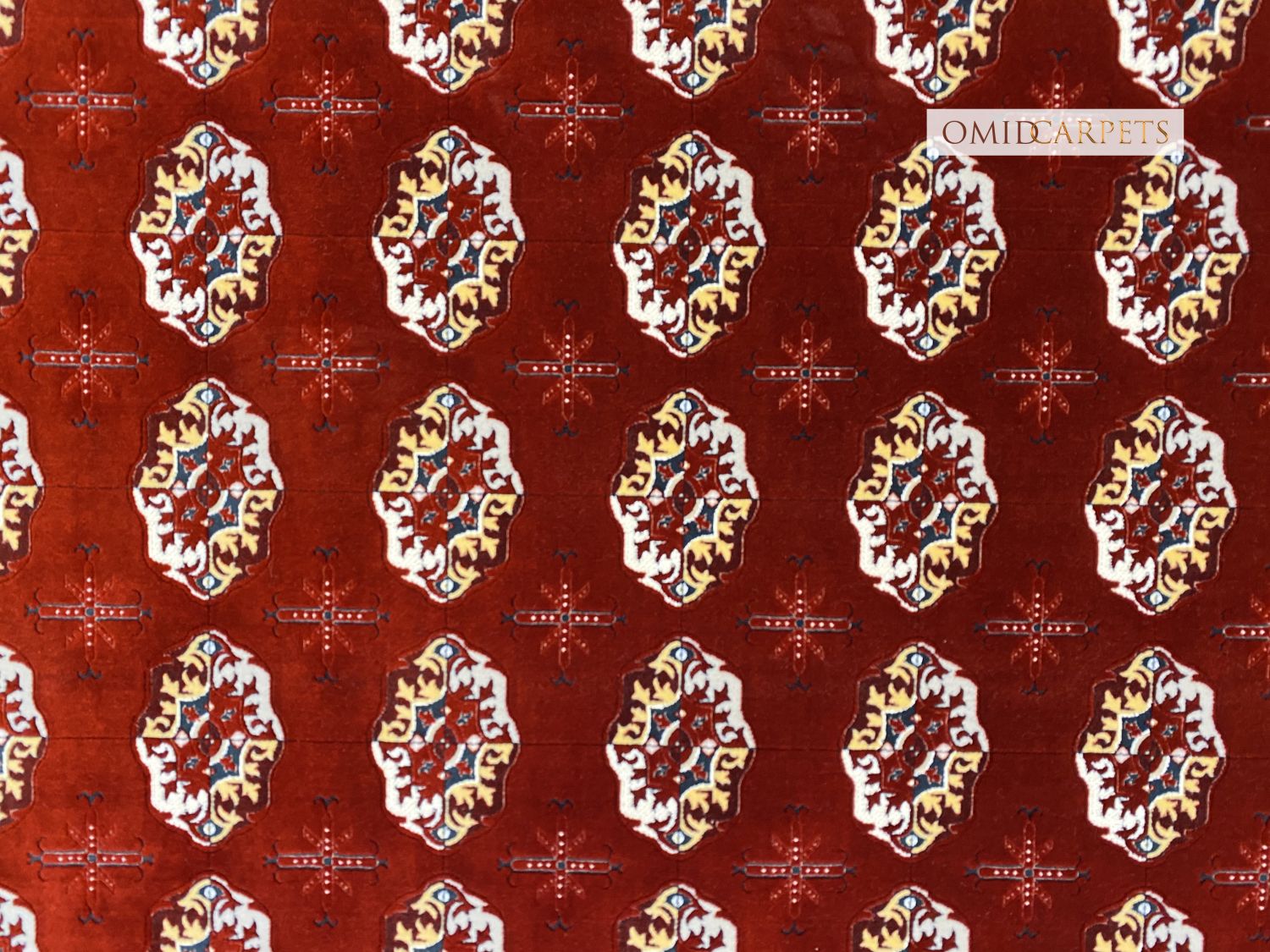 قالین 1200 شانه * Rood Tapijt Laagpolig Klassiek Vloerkleed - Omid Premium Classic Hand Look - 3 Miljoen punten/m²