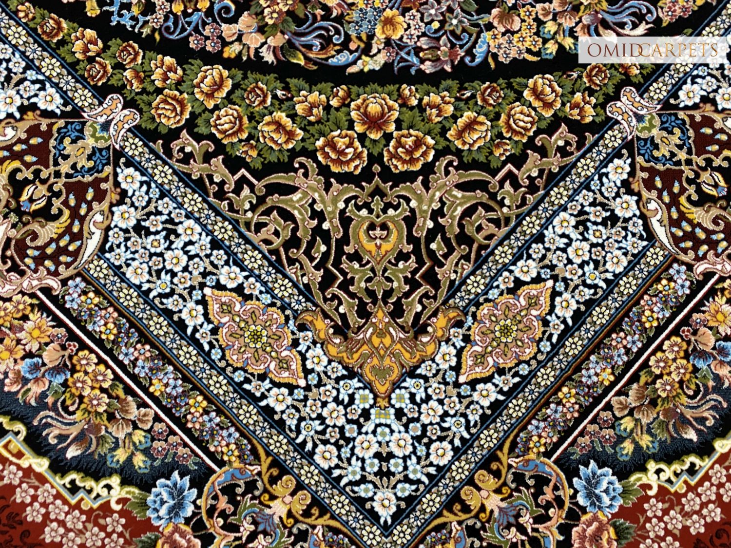 قالین 1200 شانه * Rood Tapijt Laagpolig Klassiek Vloerkleed - Omid Premium Classic Hand Look - 3 Miljoen punten/m²